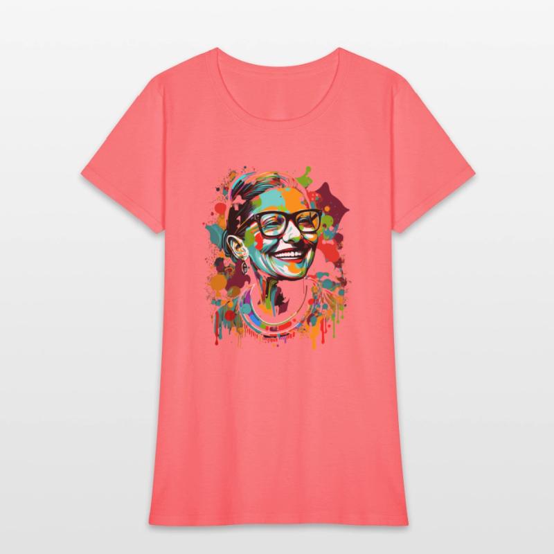 Graffiti art deco portrait of Ruth Bader Ginsburg