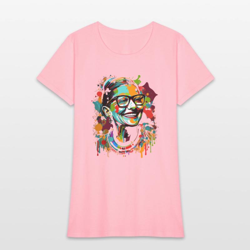 Graffiti art deco portrait of Ruth Bader Ginsburg