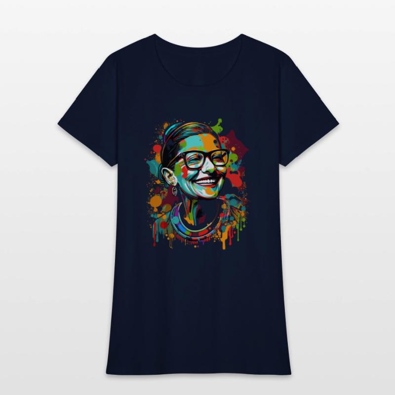 Graffiti art deco portrait of Ruth Bader Ginsburg