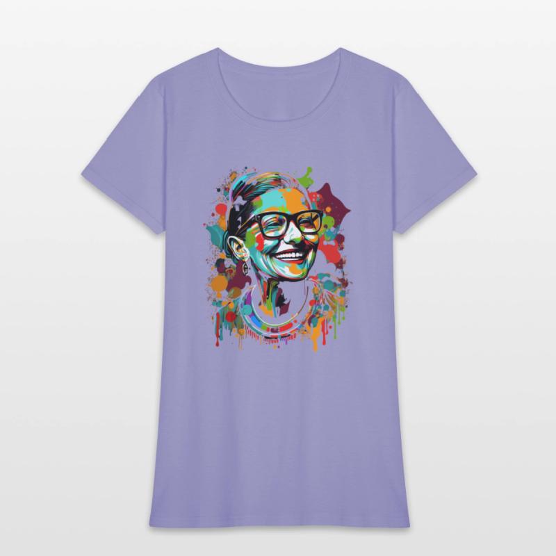 Graffiti art deco portrait of Ruth Bader Ginsburg