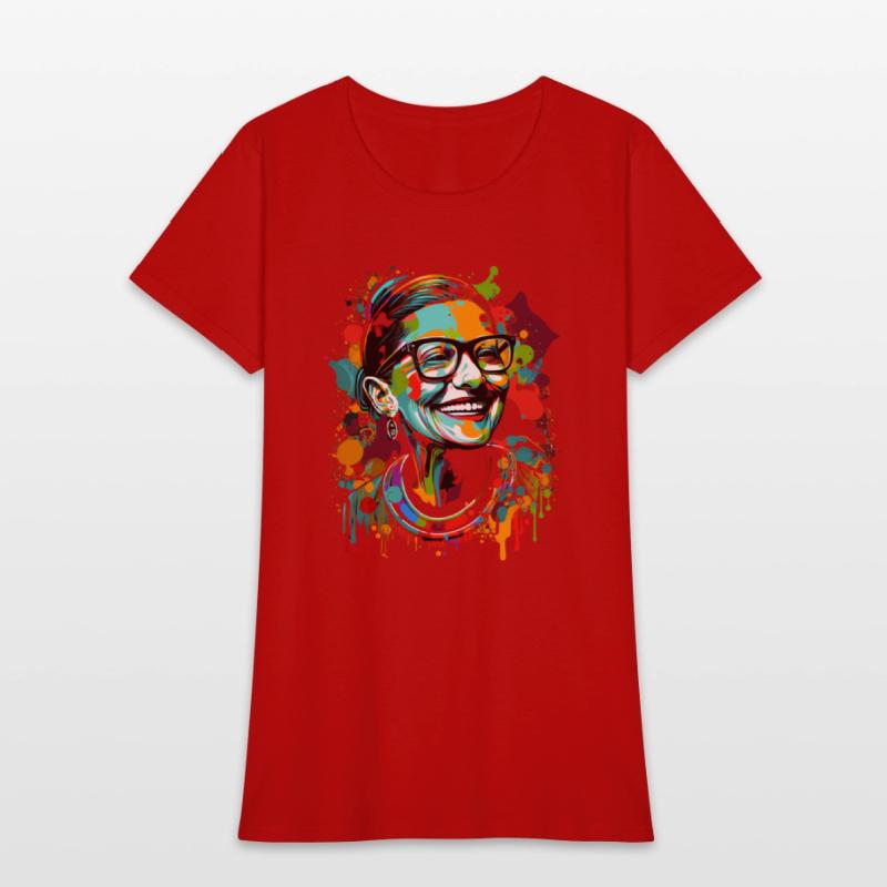 Graffiti art deco portrait of Ruth Bader Ginsburg