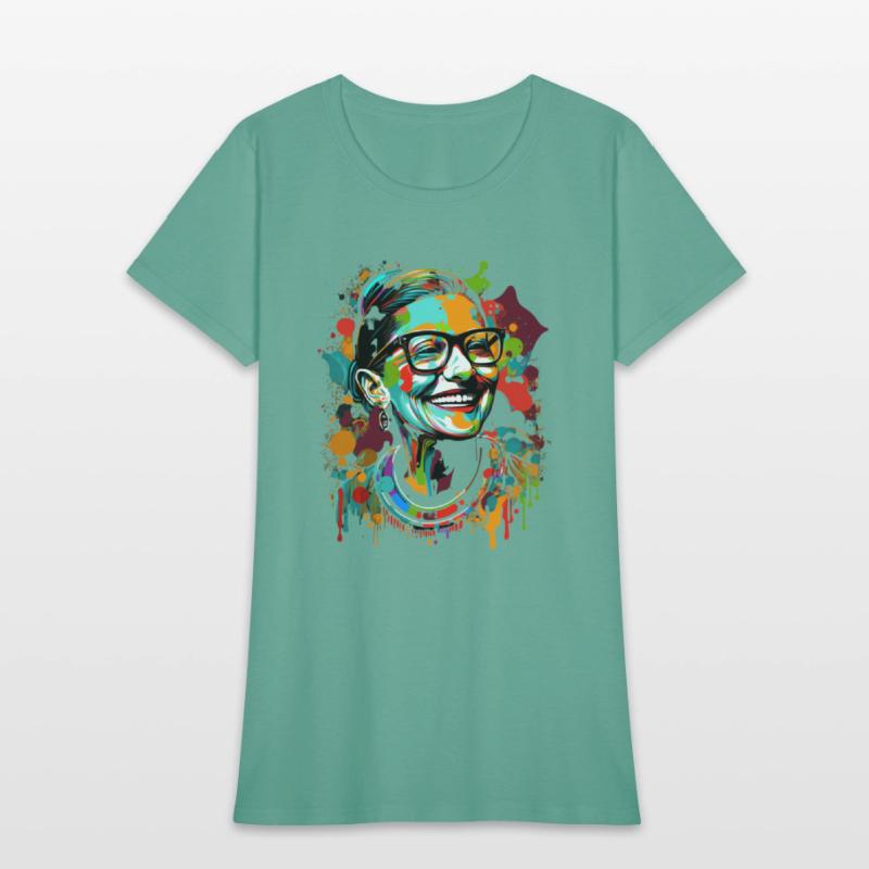 Graffiti art deco portrait of Ruth Bader Ginsburg