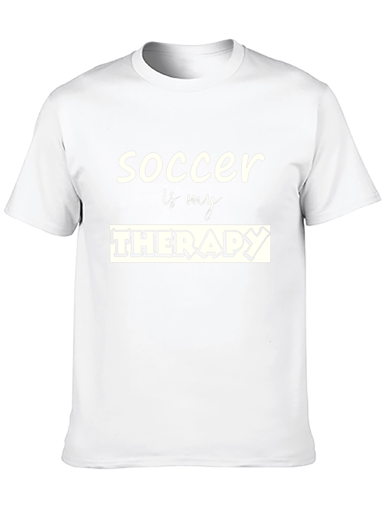 Soccer is My Therapy T-Shirt - Black