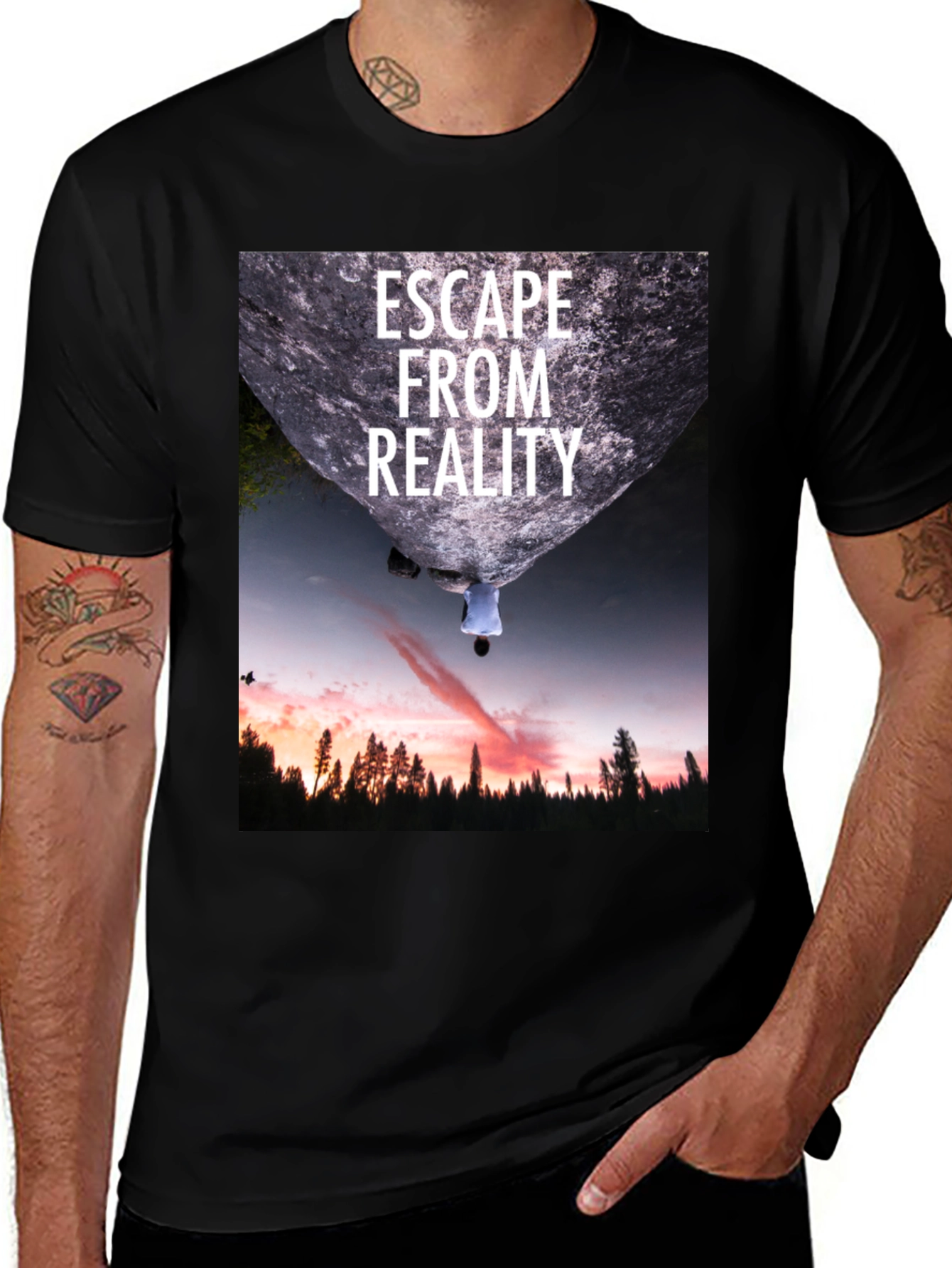 Escape From Reality Black Graphic Tee