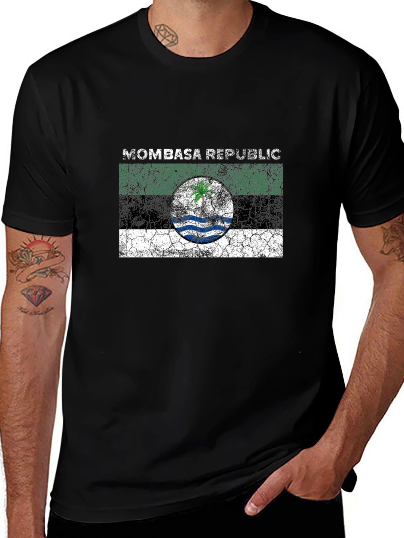Mombasa Republic Graphic Tee - Distressed Design