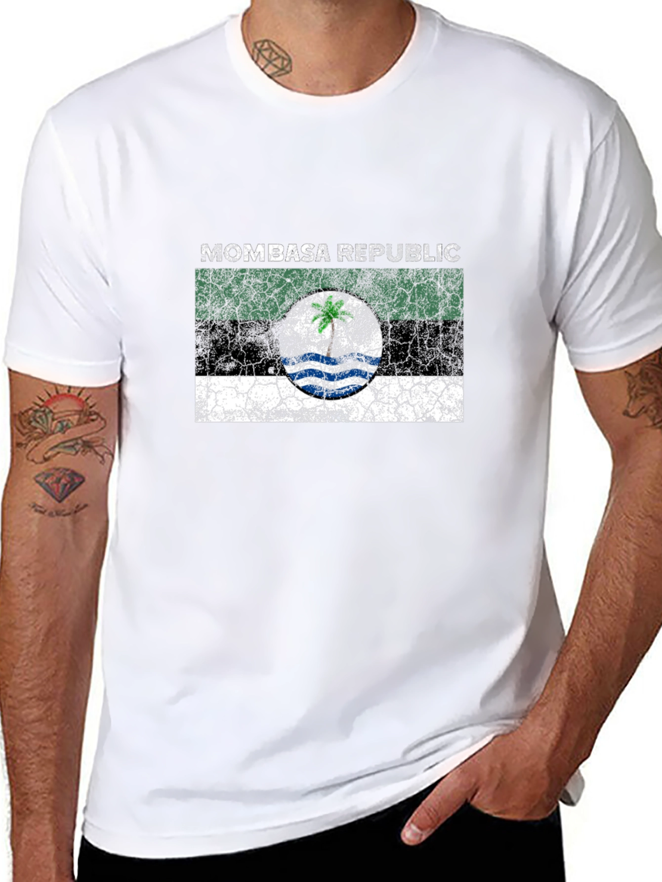 Mombasa Republic Graphic Tee - Distressed Design