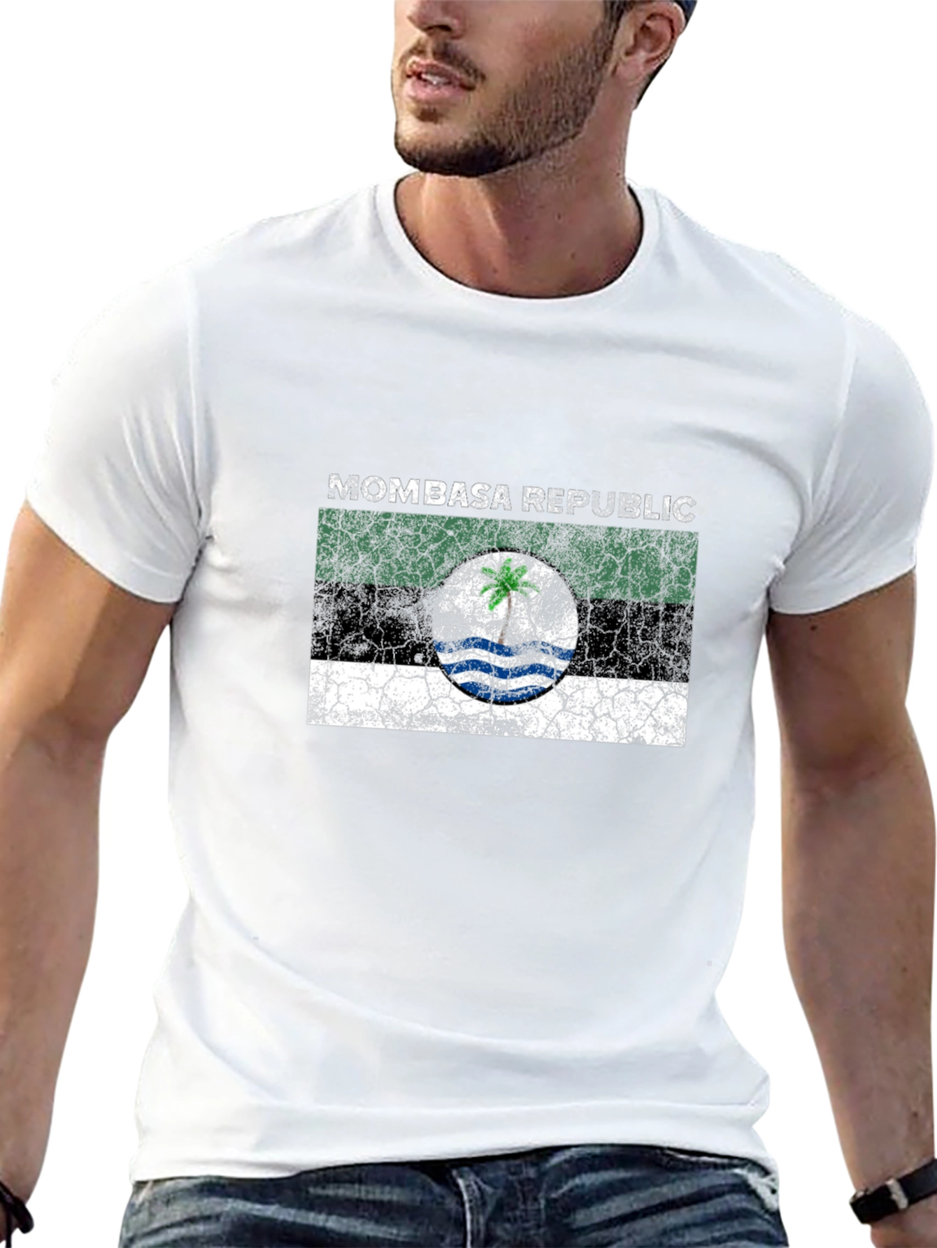 Mombasa Republic Graphic Tee - Distressed Design
