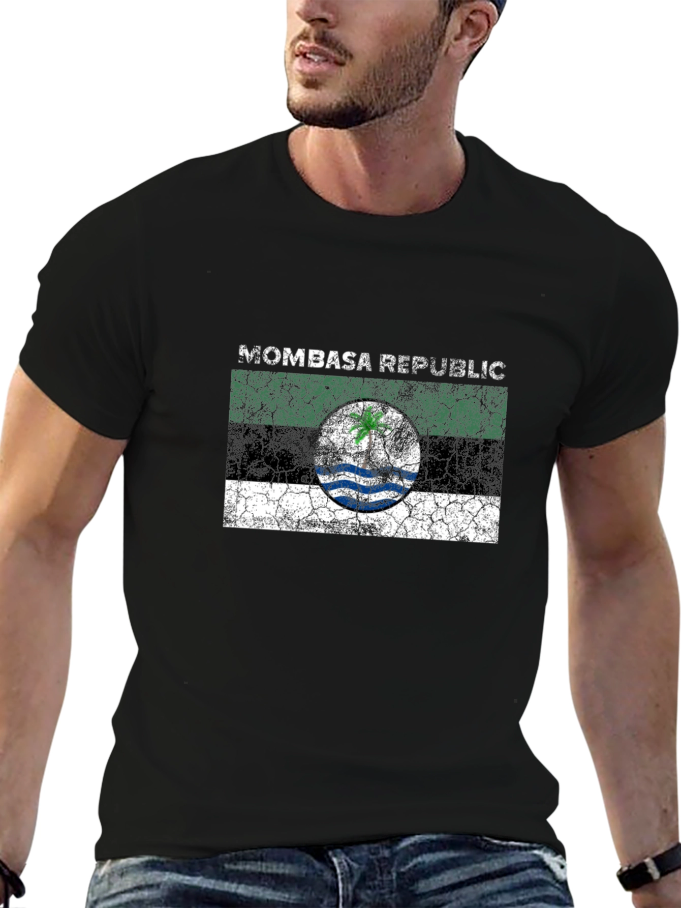 Mombasa Republic Graphic Tee - Distressed Design