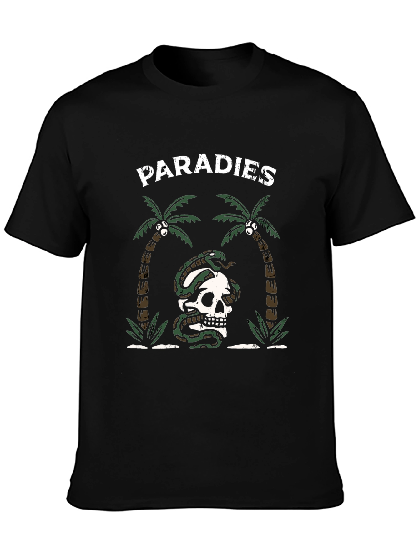 Paradise Skull Snake T-Shirt - Tropical Graphic Tee