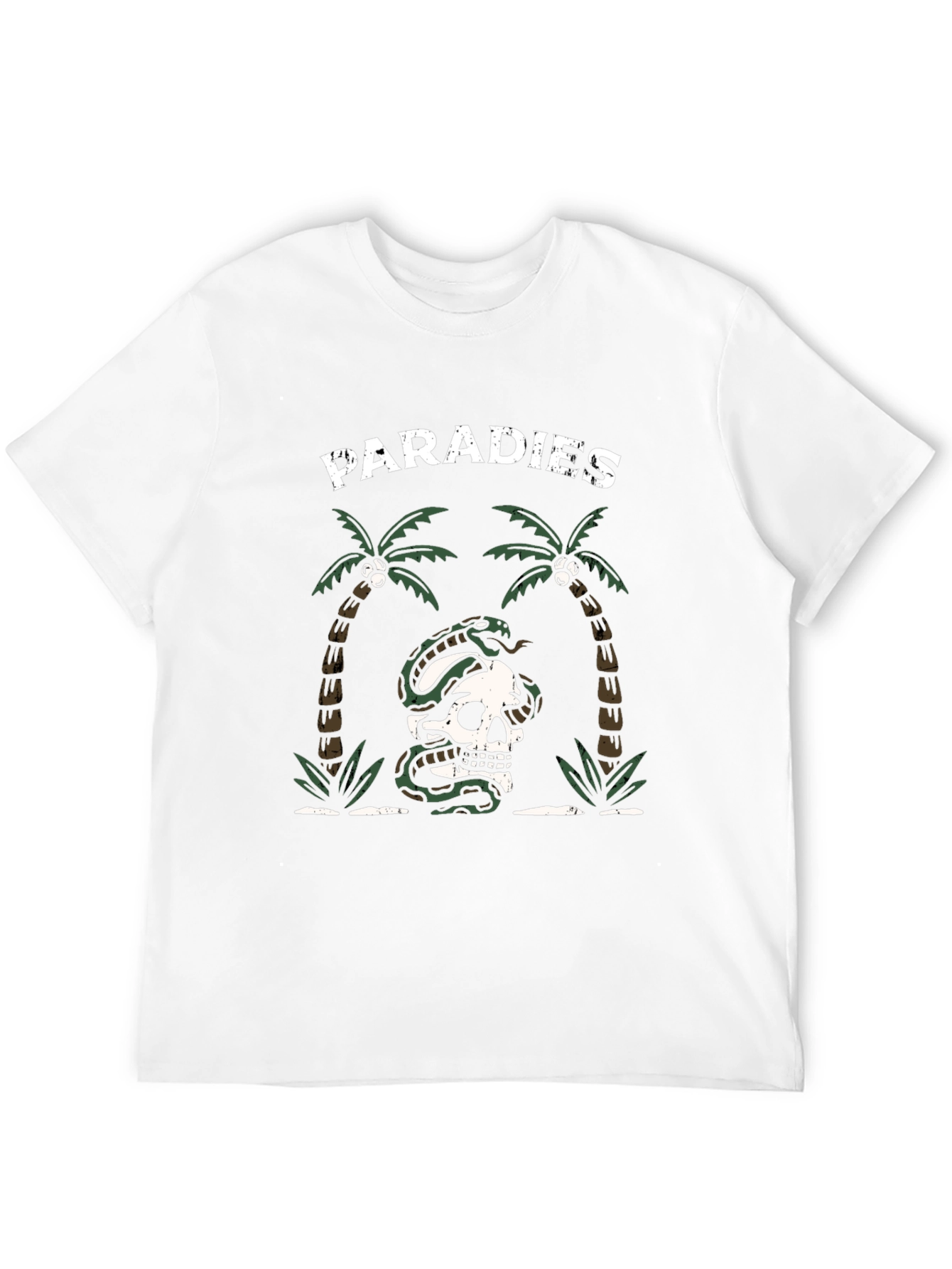 Paradise Skull Snake T-Shirt - Tropical Graphic Tee
