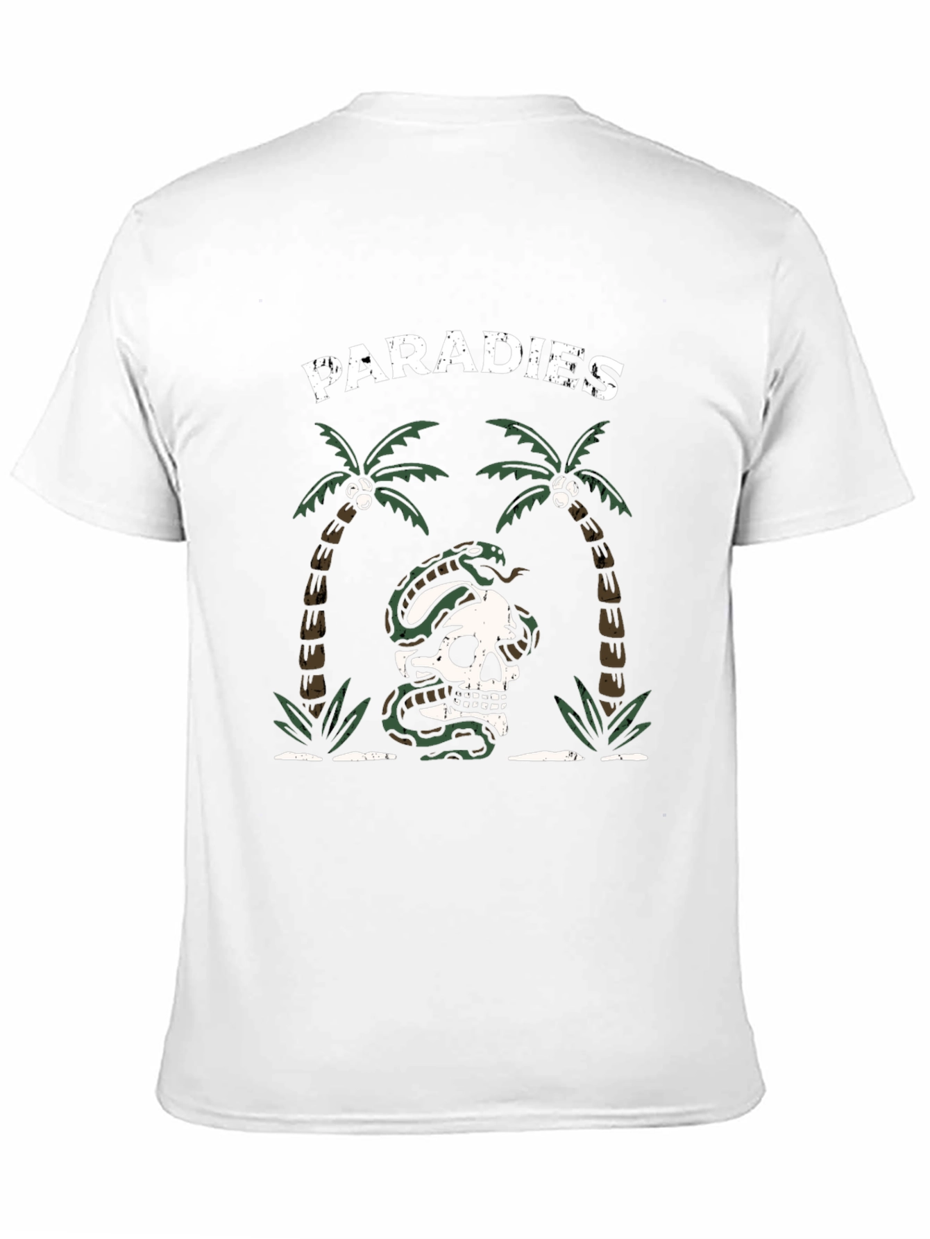 Paradise Skull Snake T-Shirt - Tropical Graphic Tee