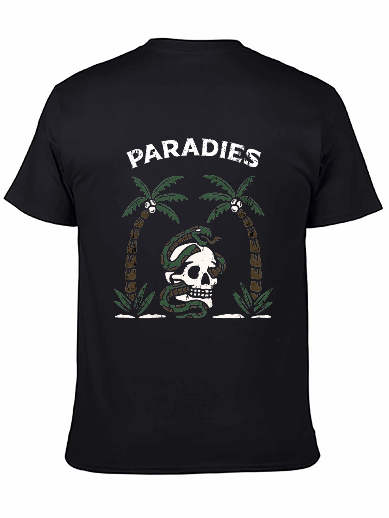 Paradise Skull Snake T-Shirt - Tropical Graphic Tee