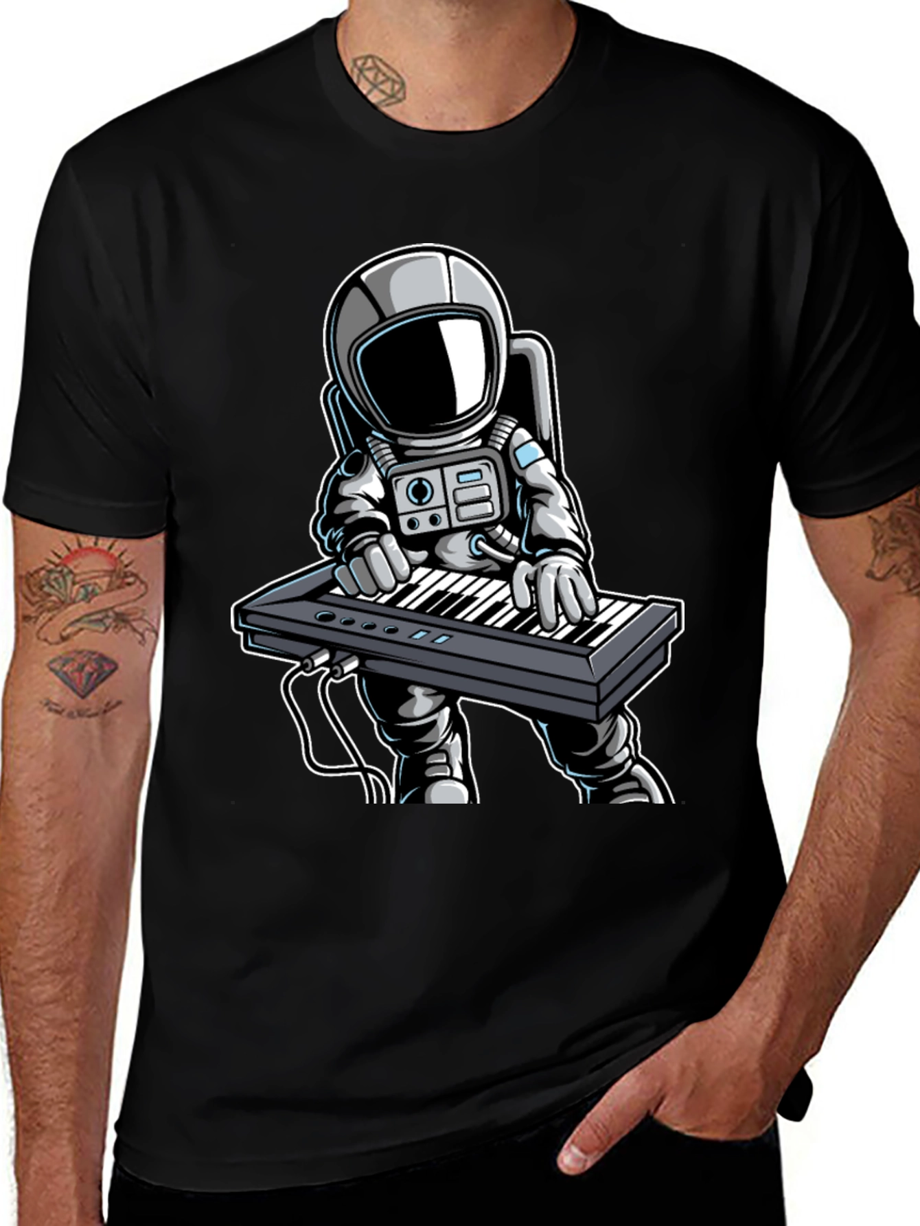 Astronaut Keyboard Player T-Shirt