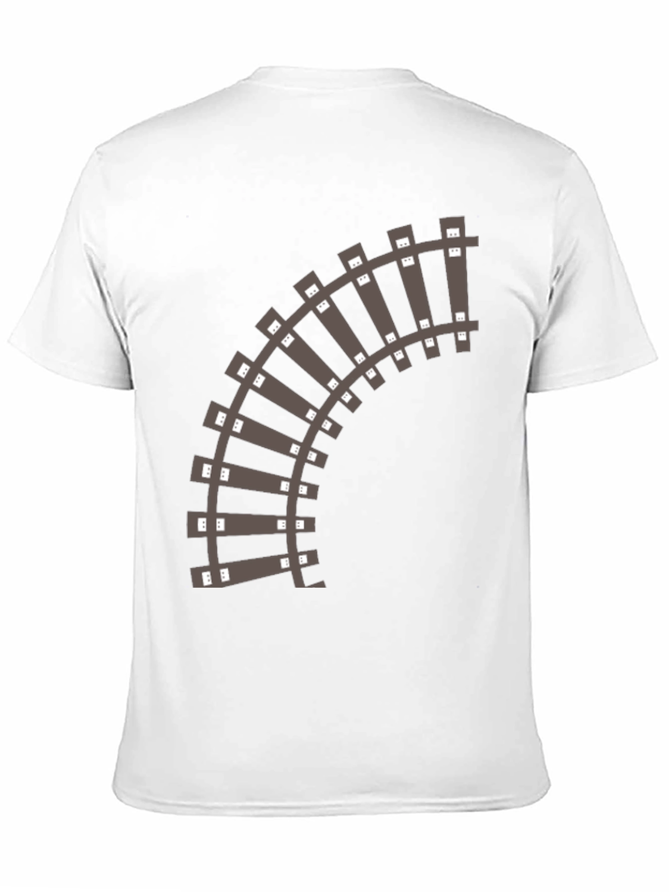Railroad Track Graphic T-Shirt - Black Cotton Tee