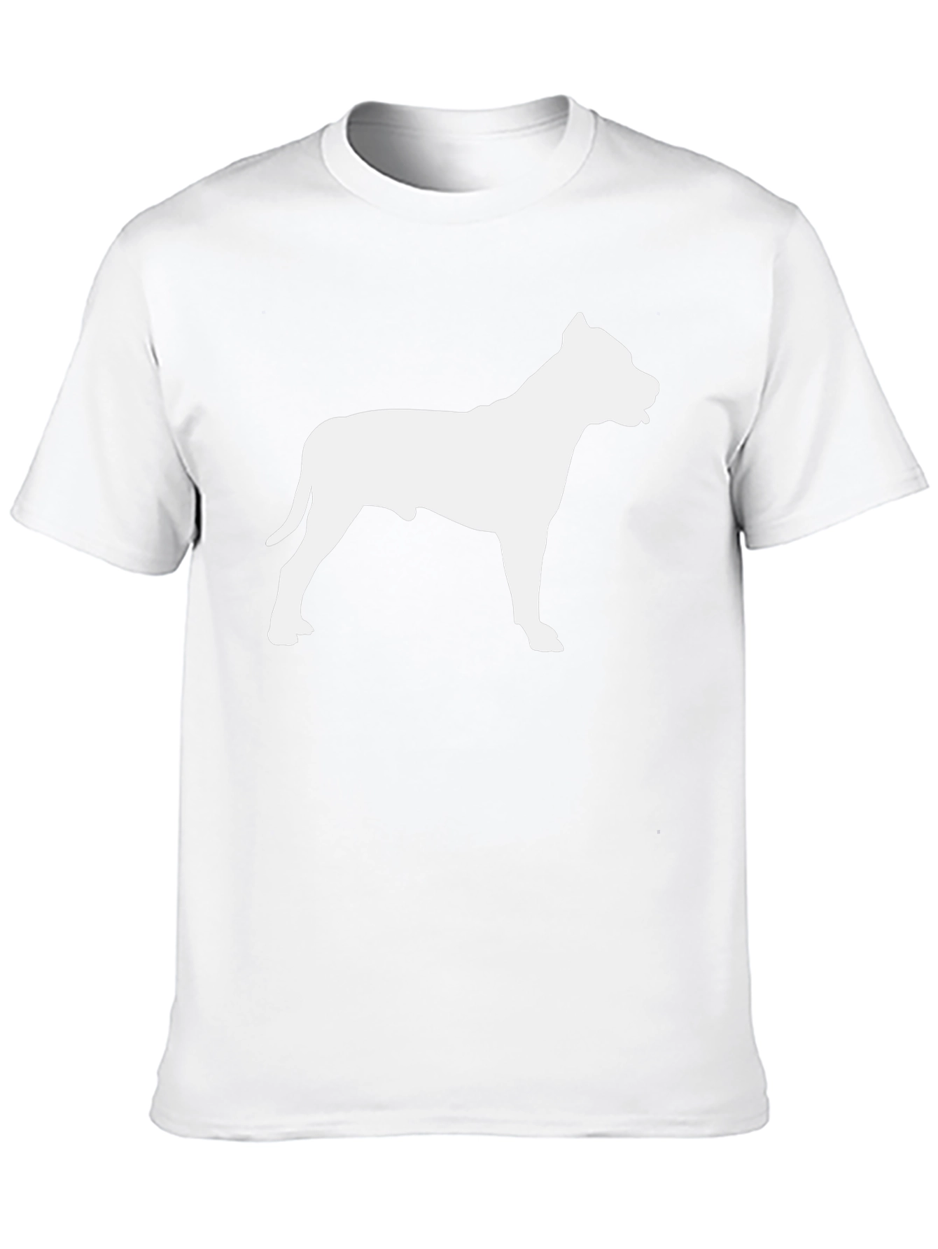 Pitbull Dog Silhouette Black T-Shirt