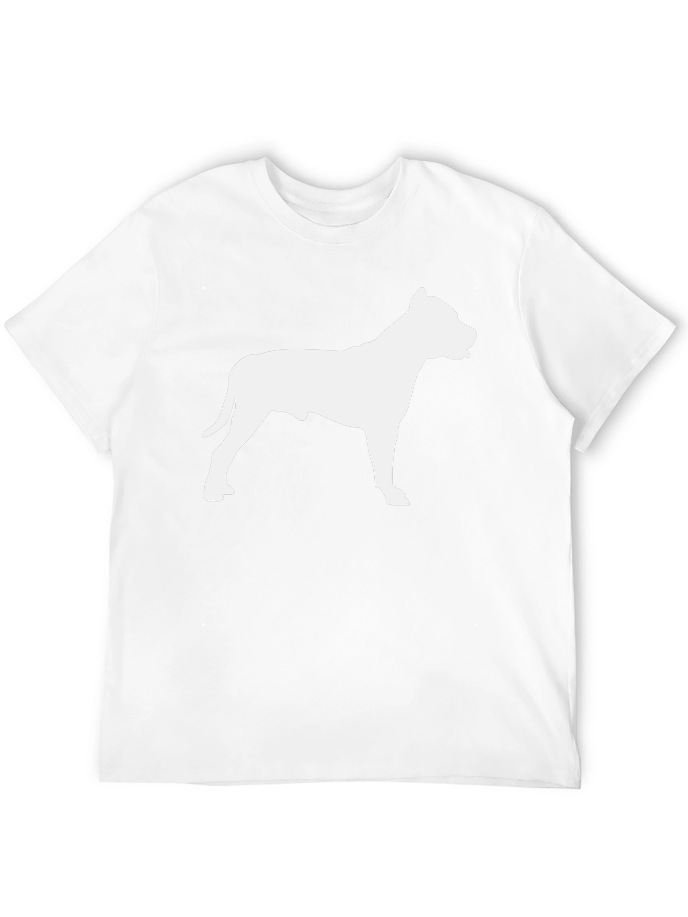 Pitbull Dog Silhouette Black T-Shirt