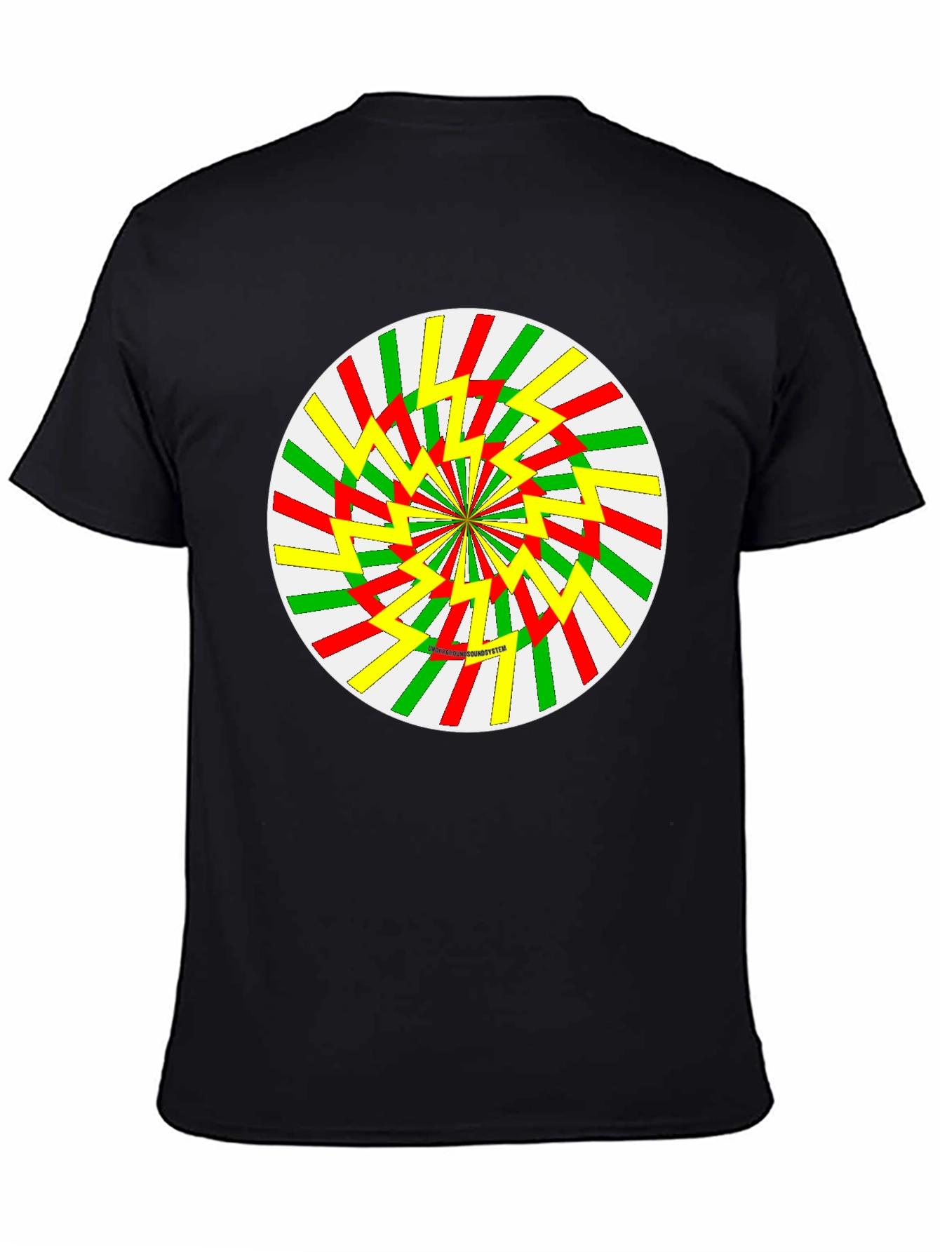 Retro Swirl Graphic Tee - Black