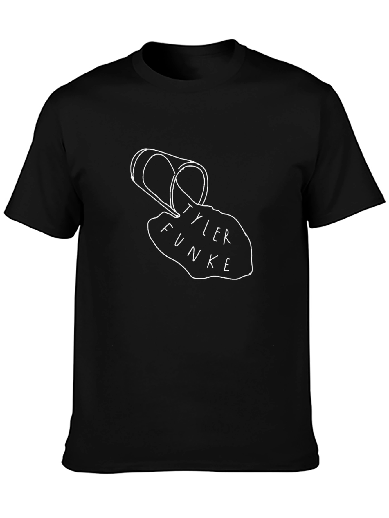 Tyler Funke T-Shirt - Black Cotton Graphic Tee