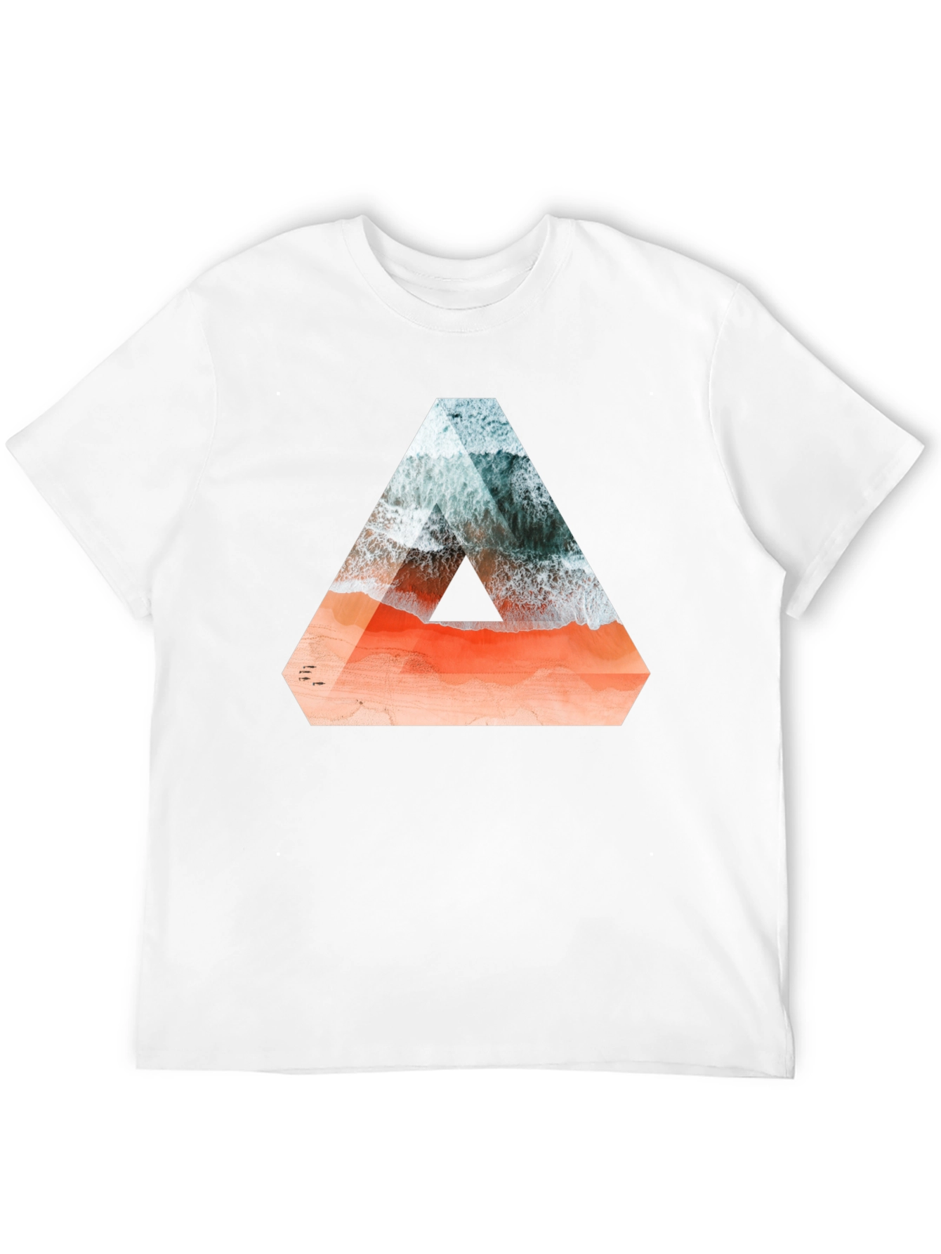 Abstract Triangle Beach Graphic T-Shirt