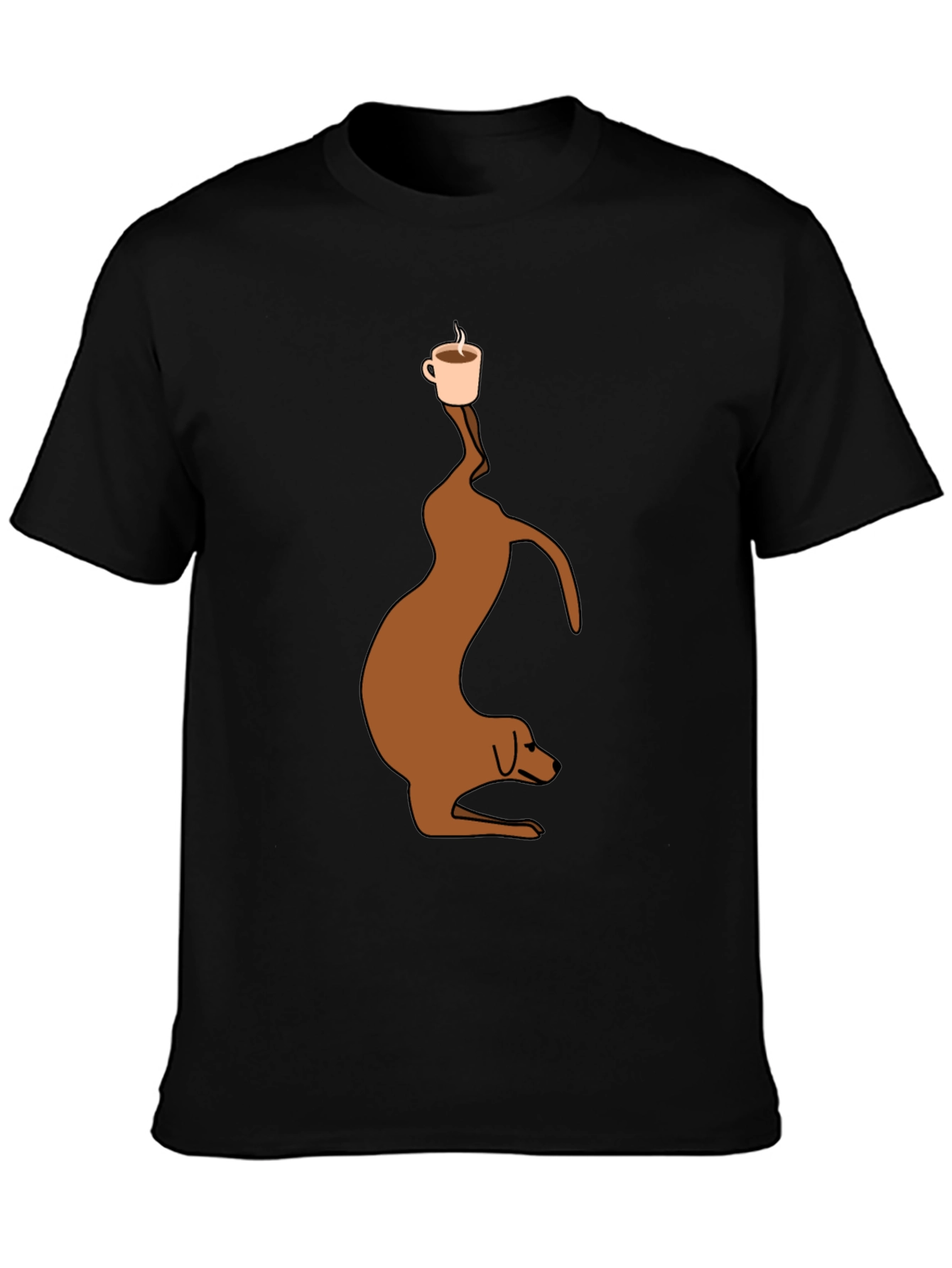 Coffee Balance Dog T-Shirt – Funny Dog Lover Tee
