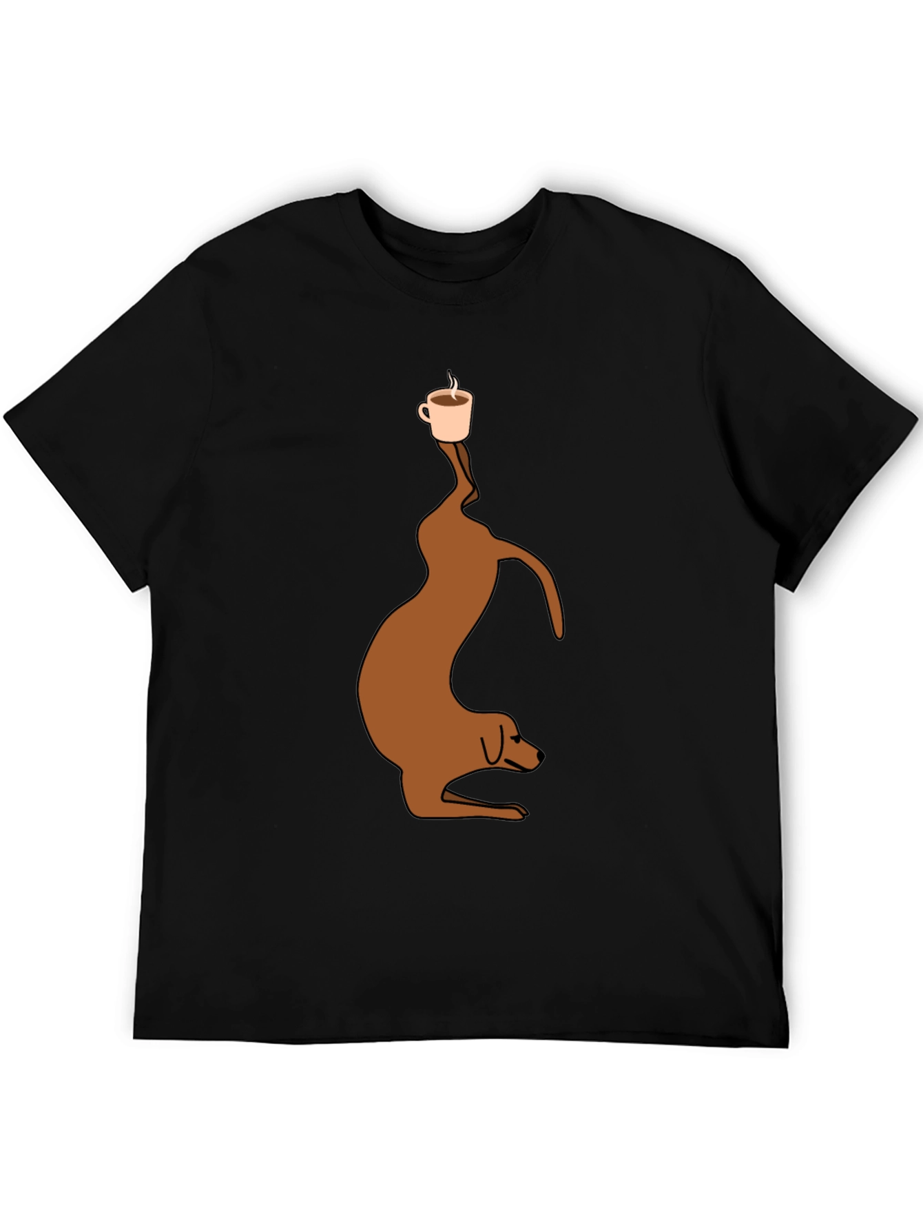 Coffee Balance Dog T-Shirt – Funny Dog Lover Tee