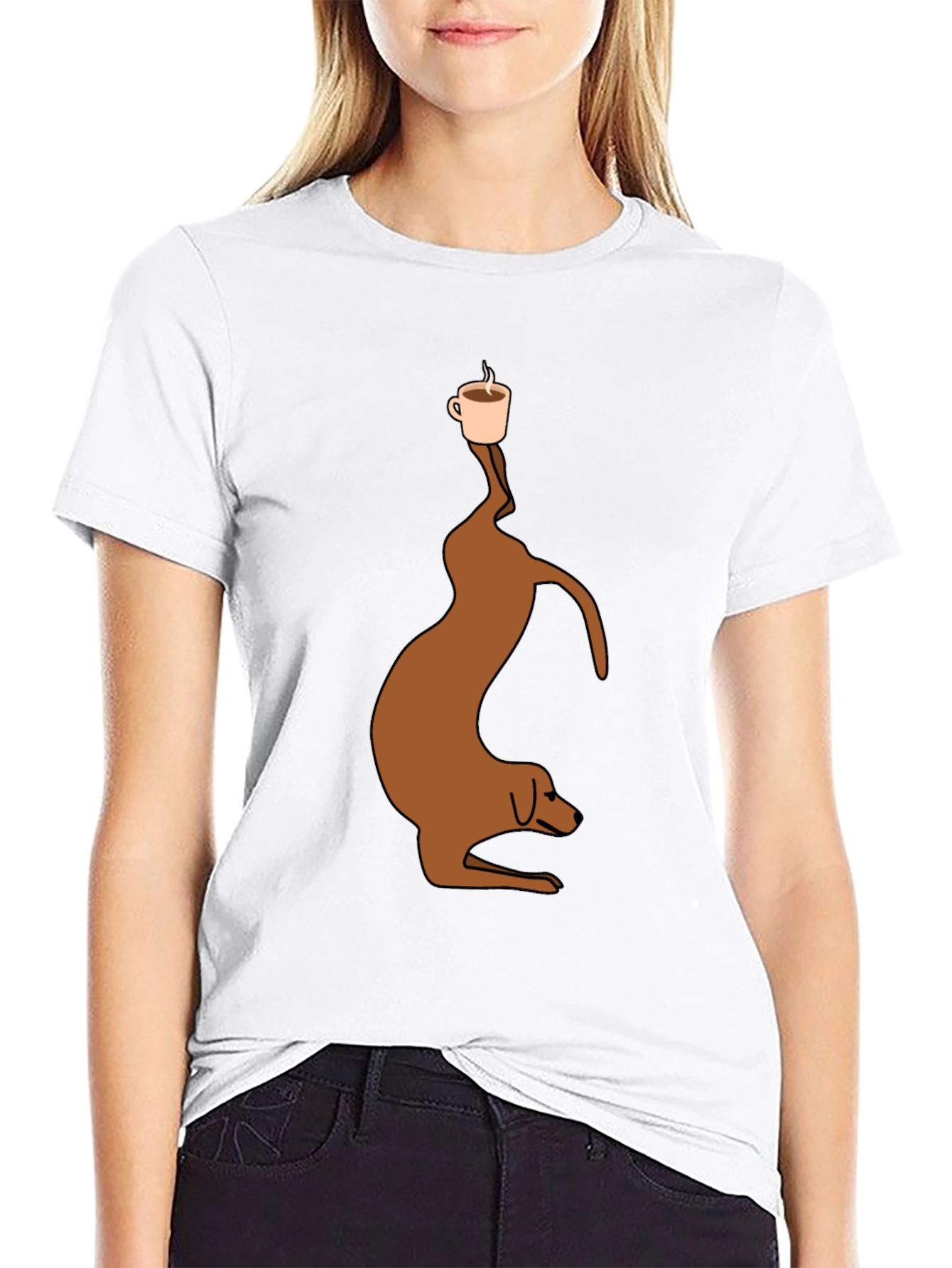 Coffee Balance Dog T-Shirt – Funny Dog Lover Tee