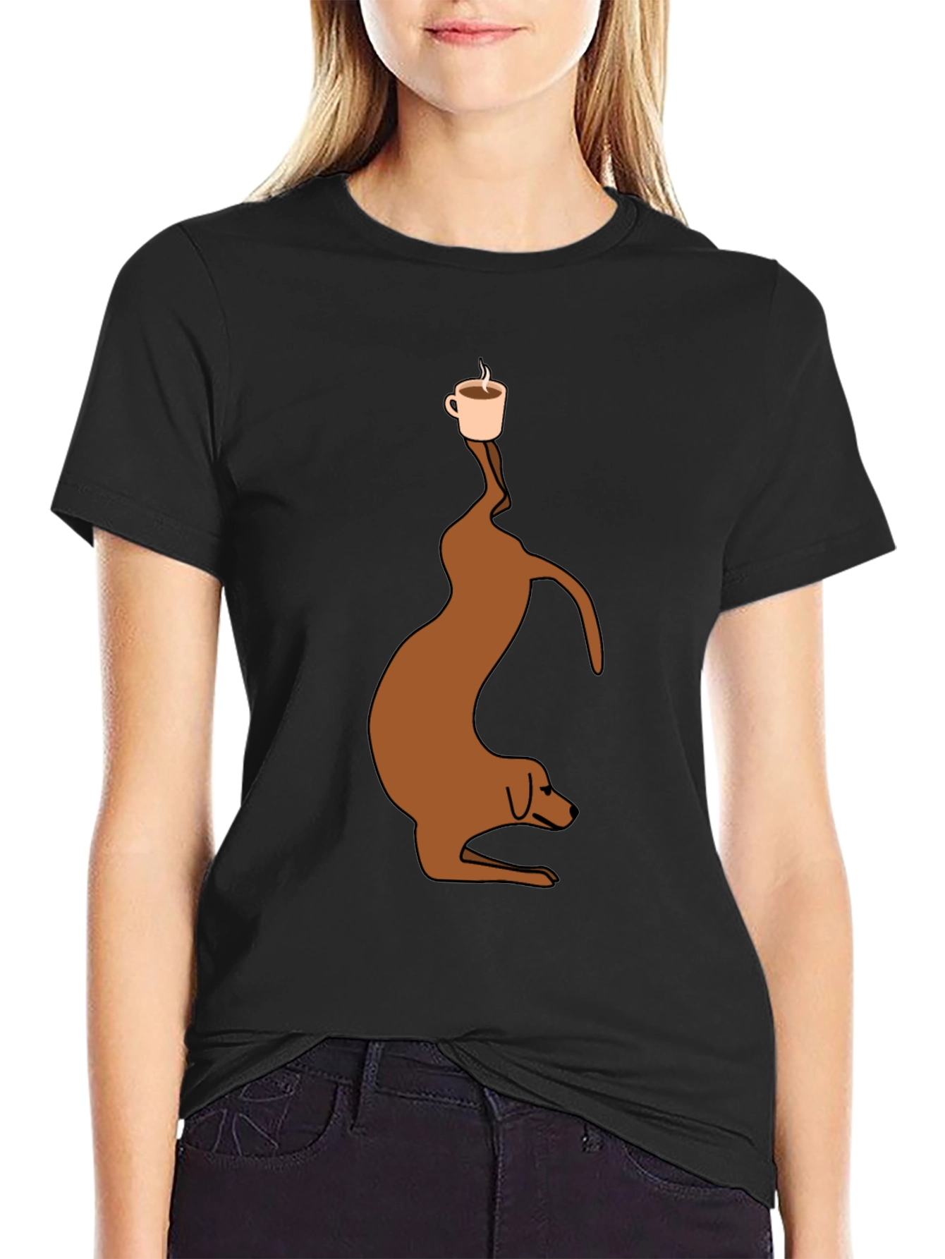 Coffee Balance Dog T-Shirt – Funny Dog Lover Tee