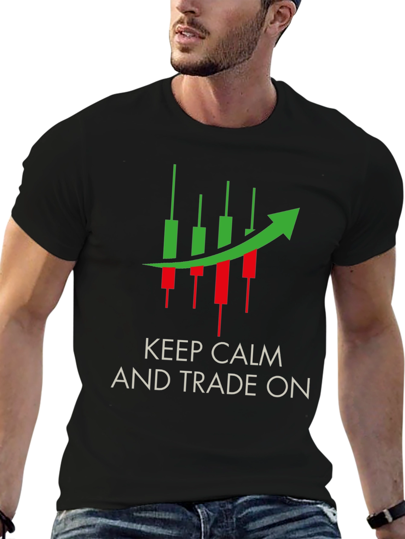Keep Calm and Trade On Black Tee