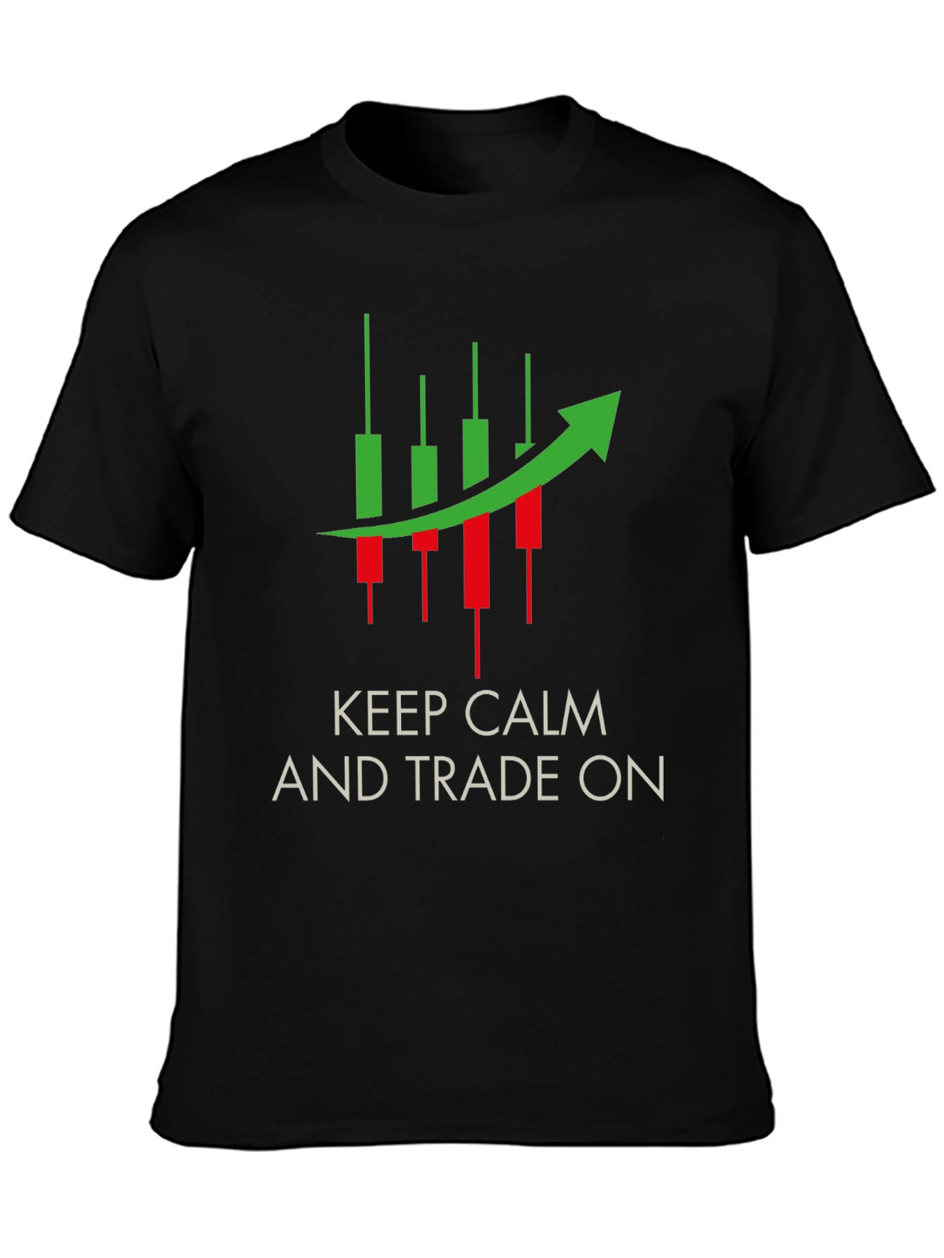 Keep Calm and Trade On Black Tee