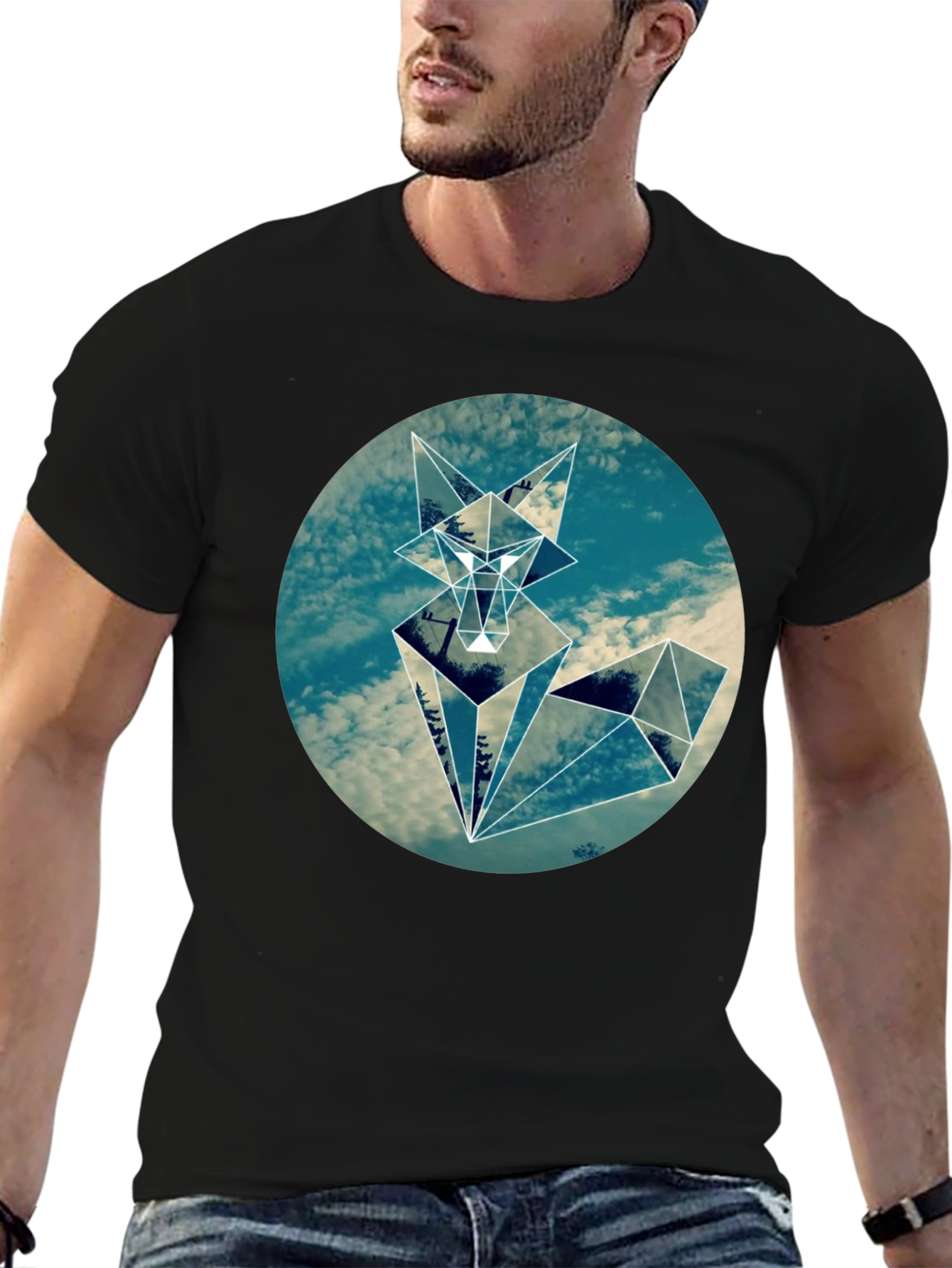 Geometric Fox T-Shirt - Urban Style