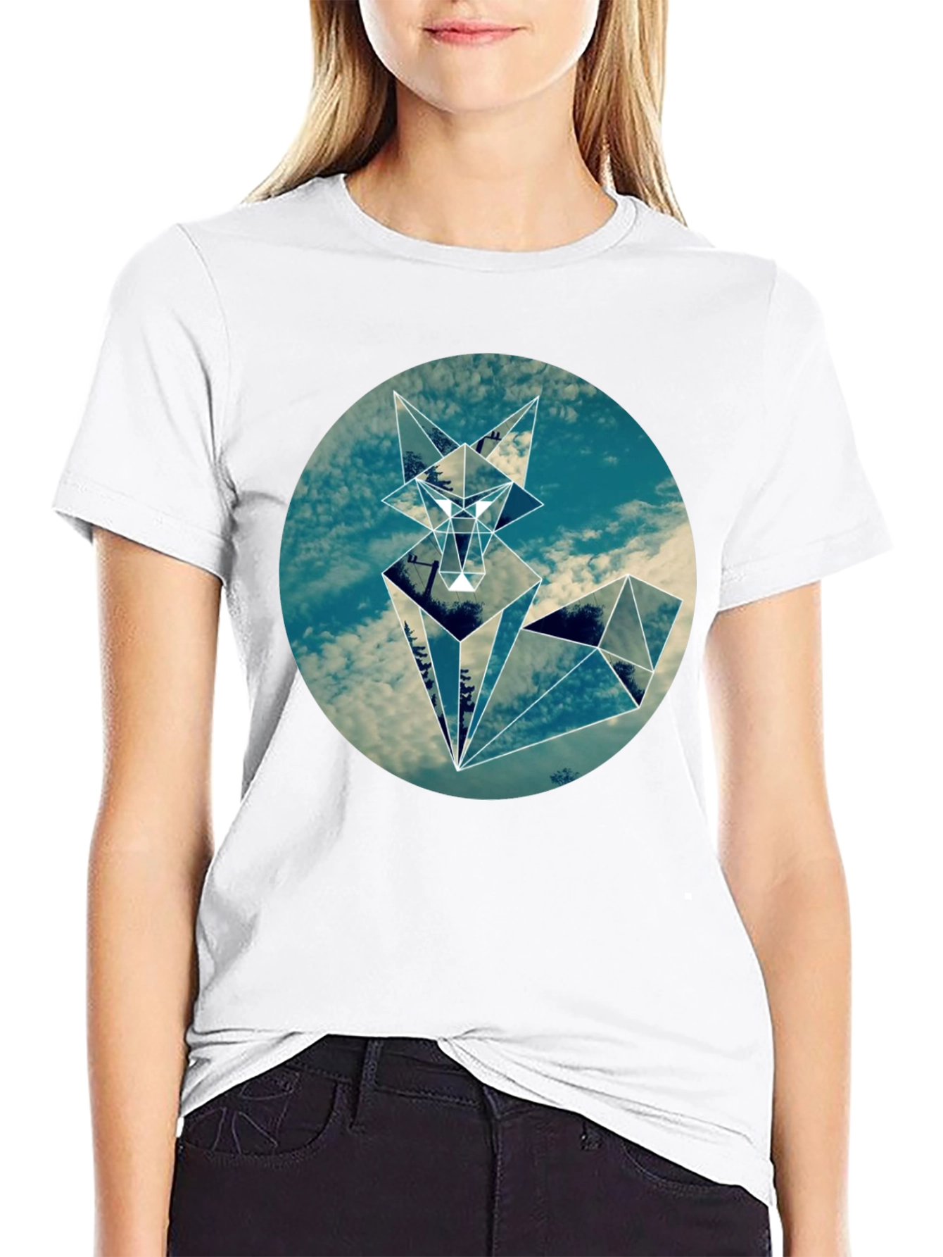 Geometric Fox T-Shirt - Urban Style
