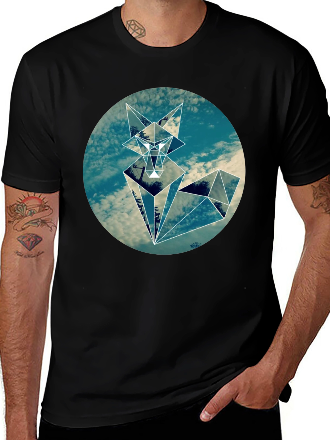 Geometric Fox T-Shirt - Urban Style