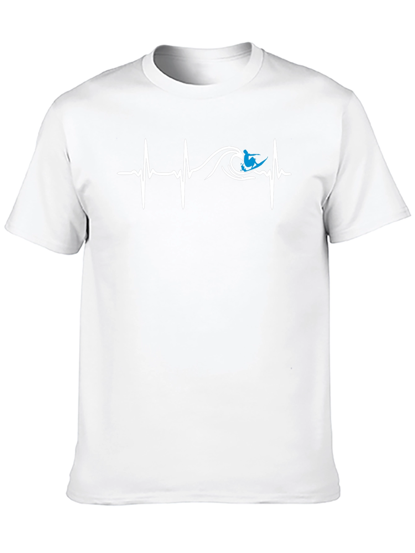 Surfer Heartbeat Graphic Tee - Black
