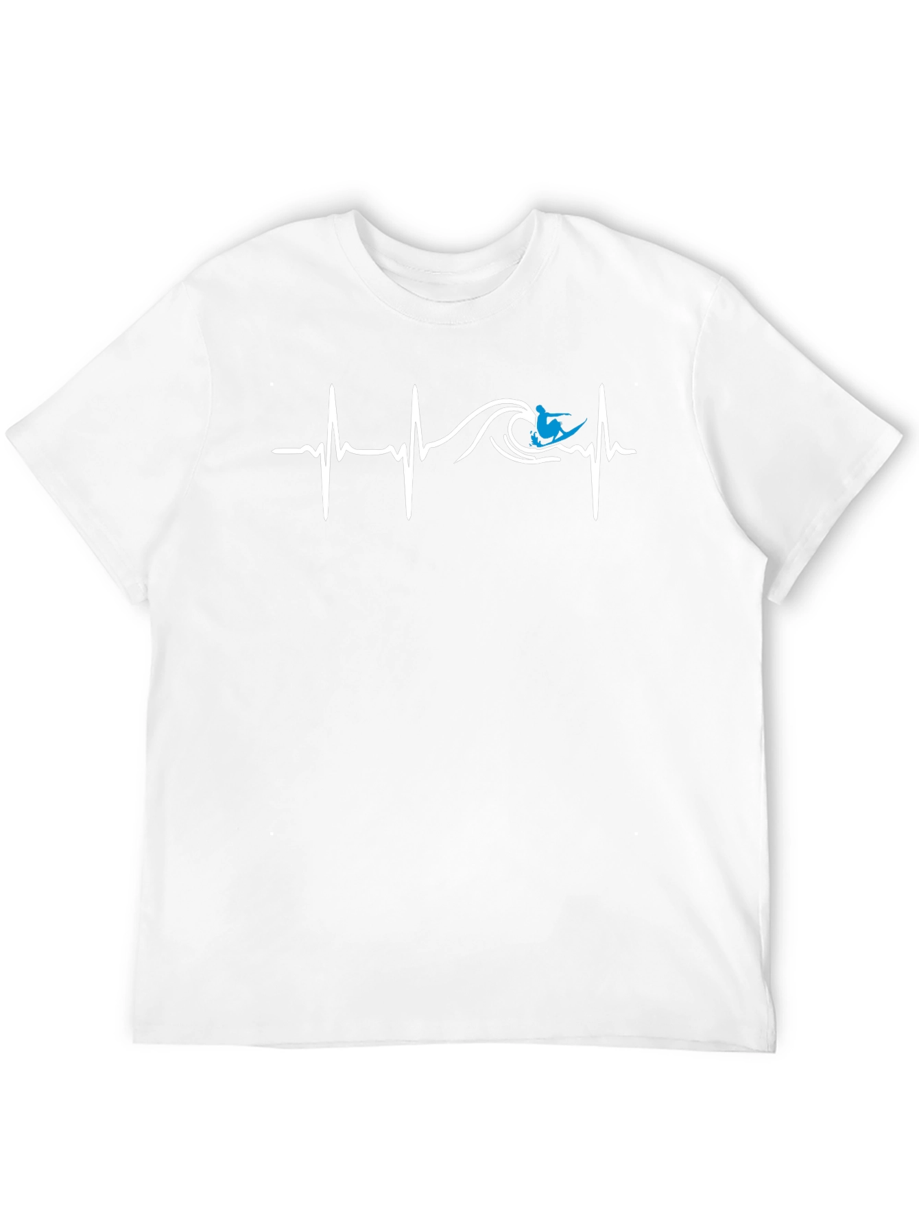 Surfer Heartbeat Graphic Tee - Black