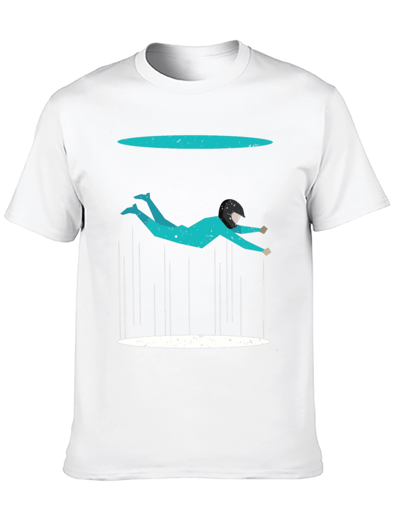 Abstract Skydiver Graphic T-Shirt