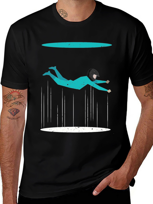 Abstract Skydiver Graphic T-Shirt