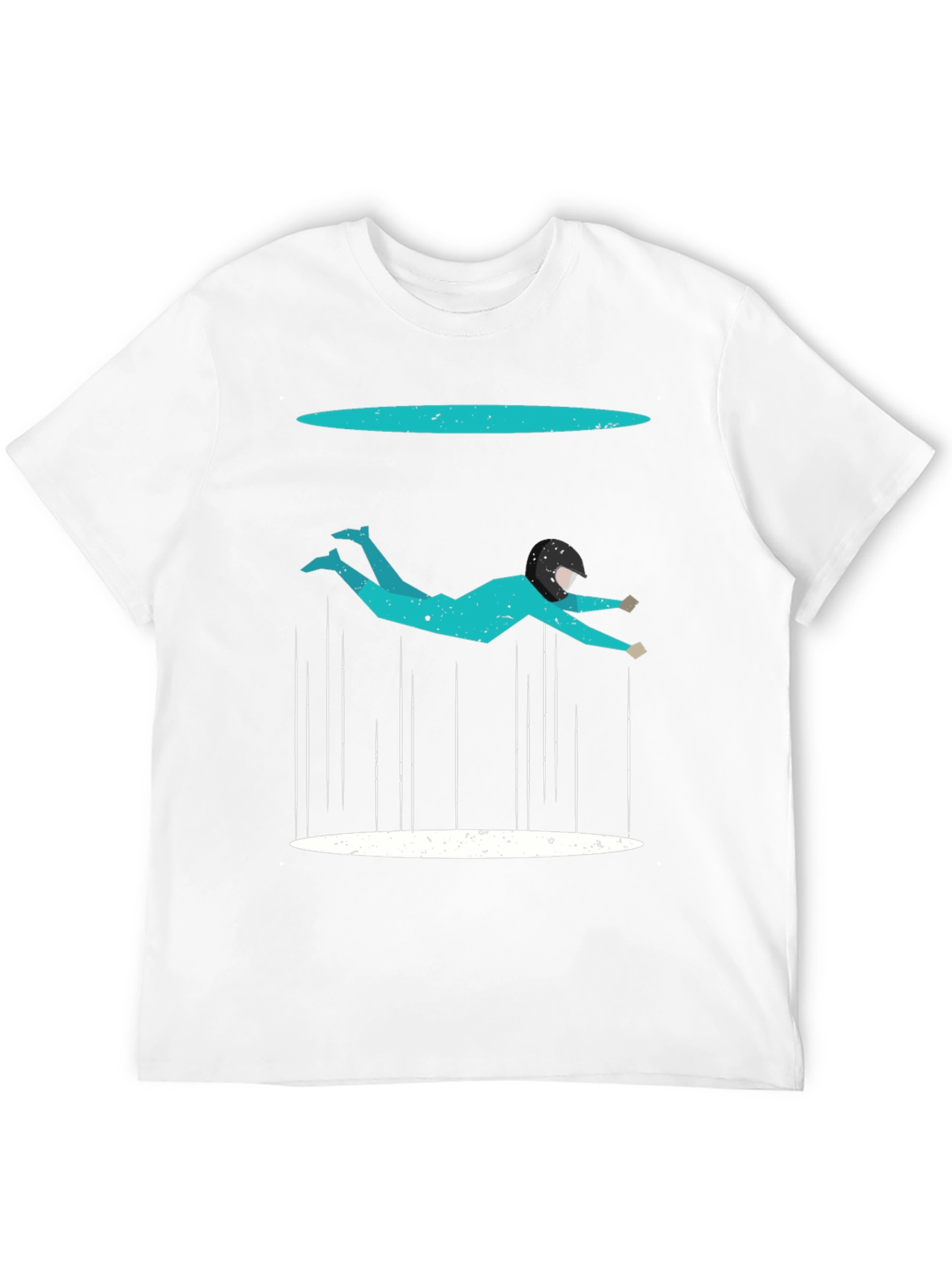 Abstract Skydiver Graphic T-Shirt