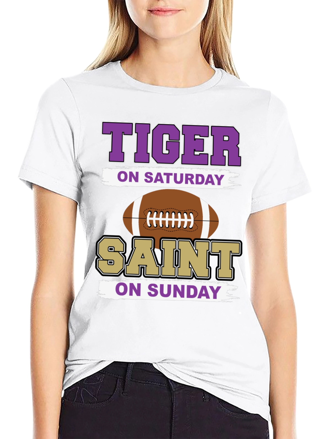 Tiger Saint Football Graphic Tee