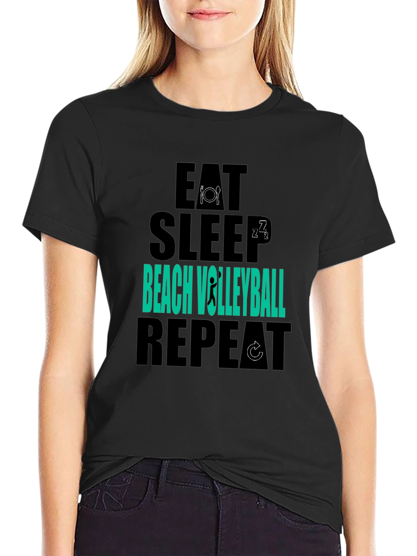 Eat Sleep Beach Volleyball Repeat T-Shirt