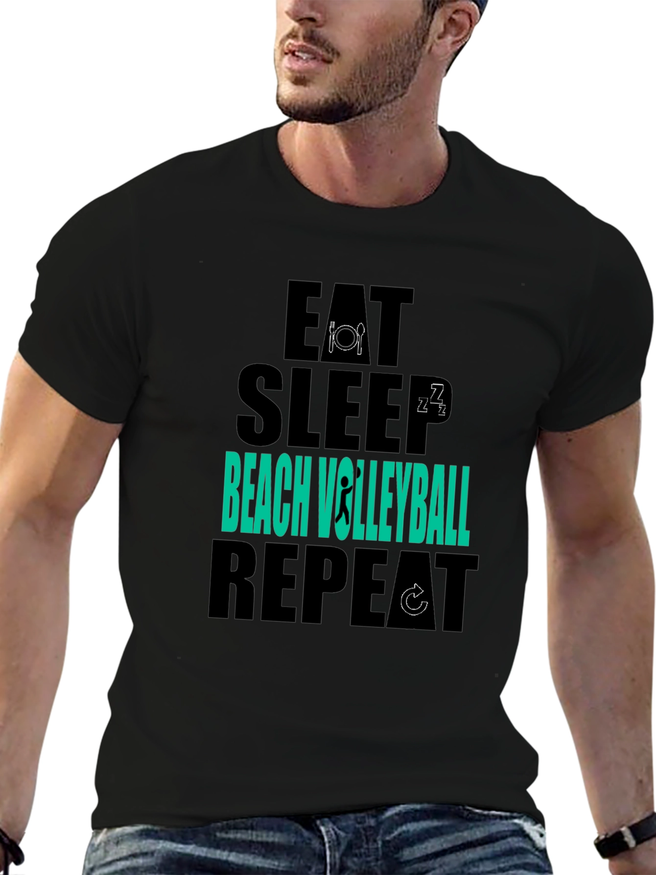Eat Sleep Beach Volleyball Repeat T-Shirt