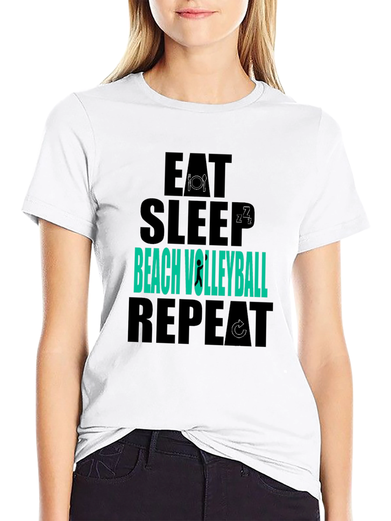 Eat Sleep Beach Volleyball Repeat T-Shirt