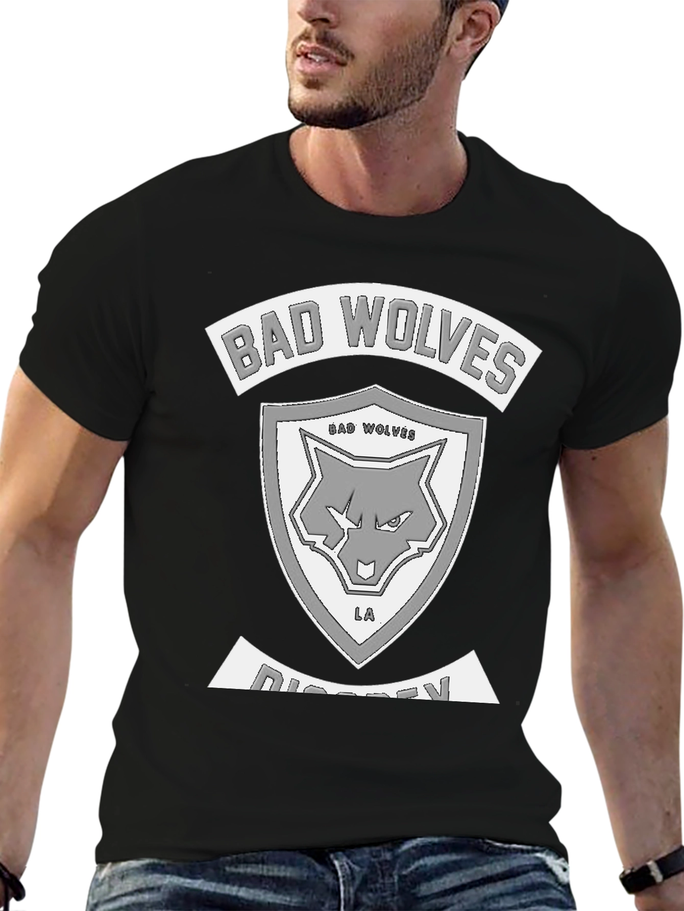 Bad Wolves Distressed Logo Black T-Shirt
