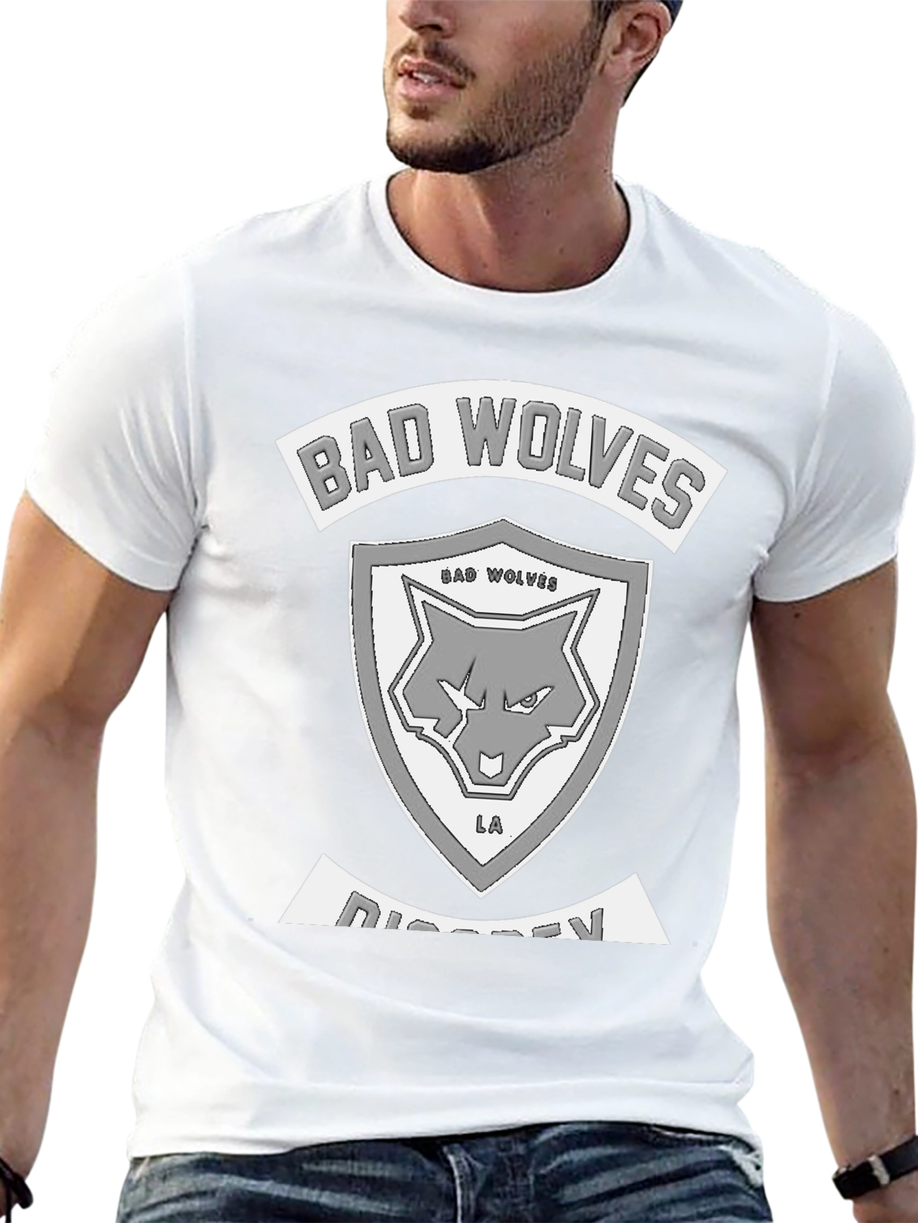 Bad Wolves Distressed Logo Black T-Shirt