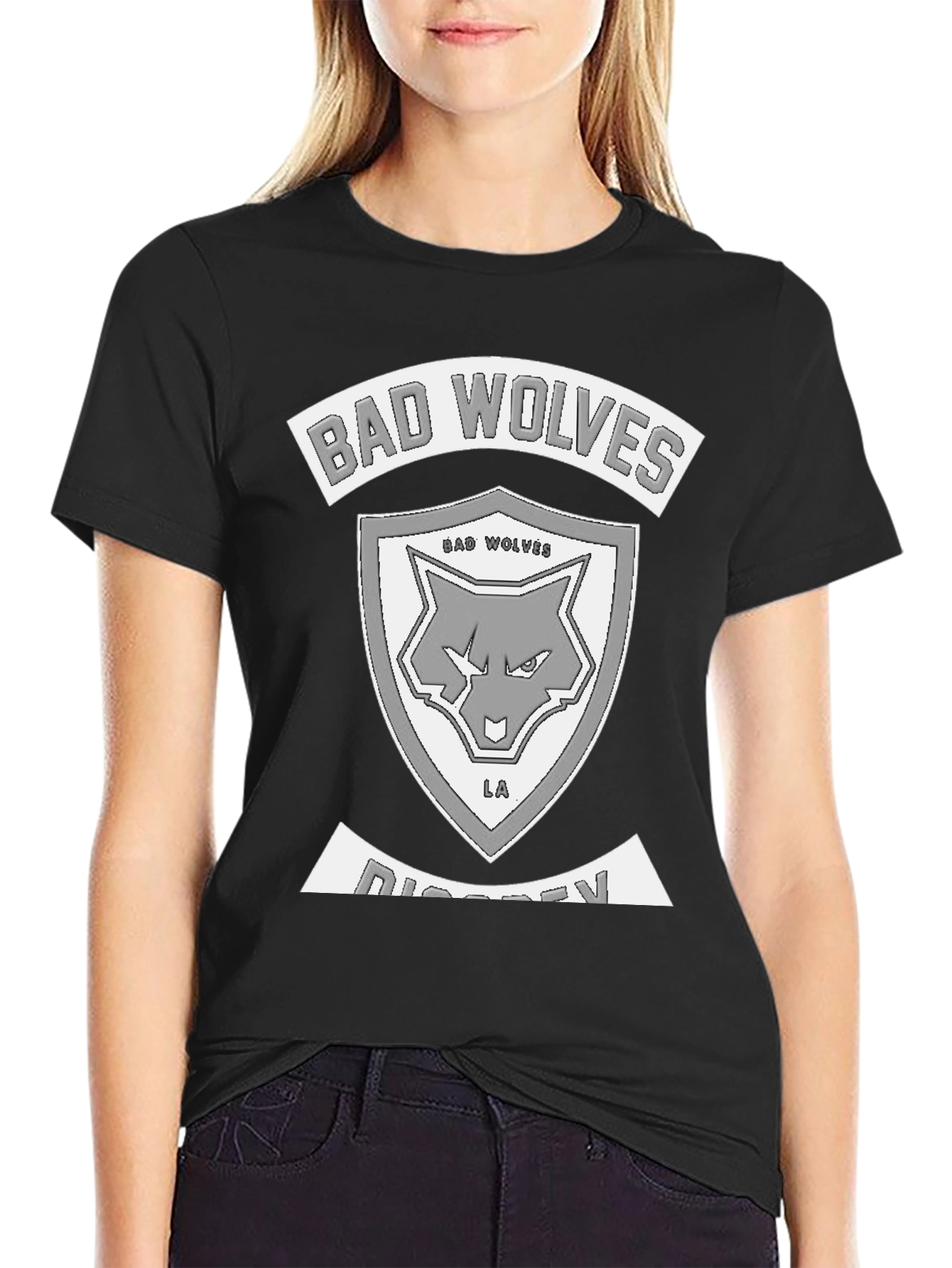Bad Wolves Distressed Logo Black T-Shirt