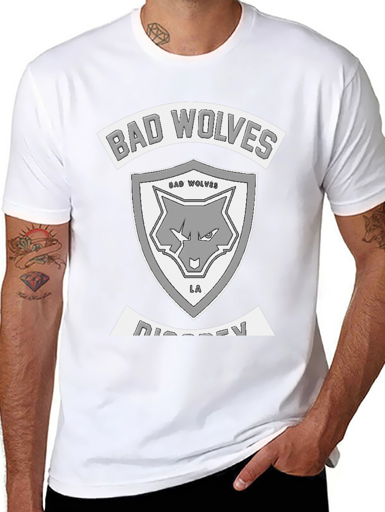 Bad Wolves Distressed Logo Black T-Shirt