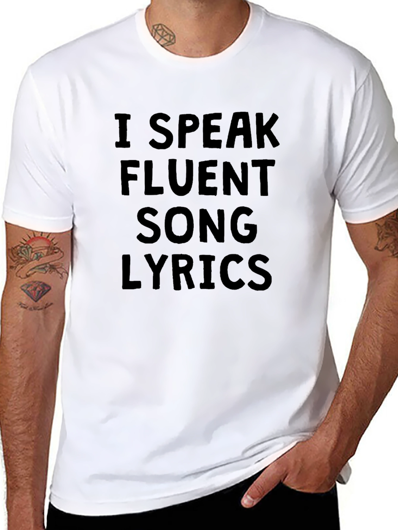 Fluent Song Lyrics T-Shirt - Black