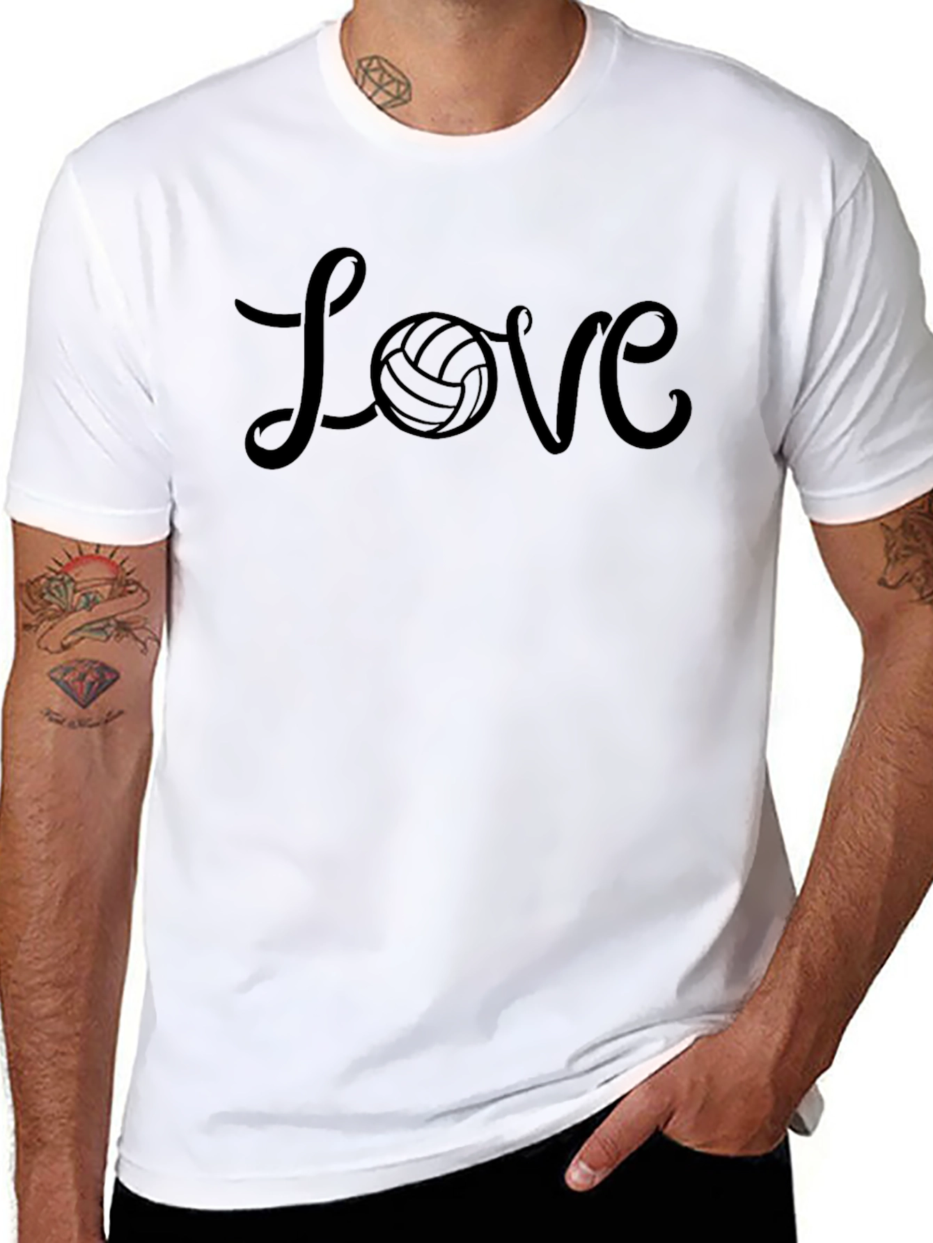 Volleyball Love Graphic Tee - Black T-Shirt