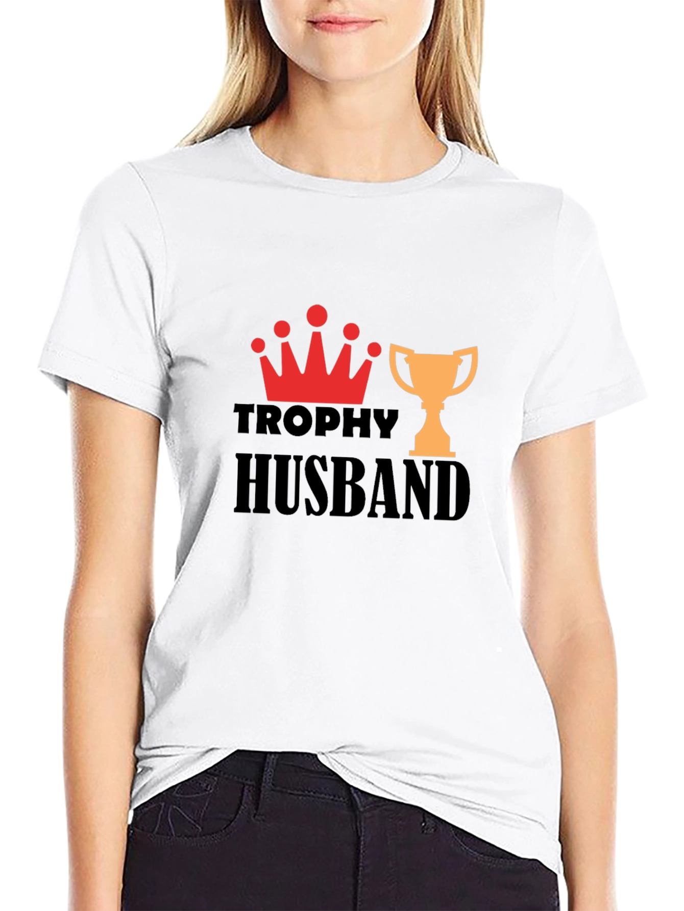 Trophy Husband Graphic Print T-Shirt