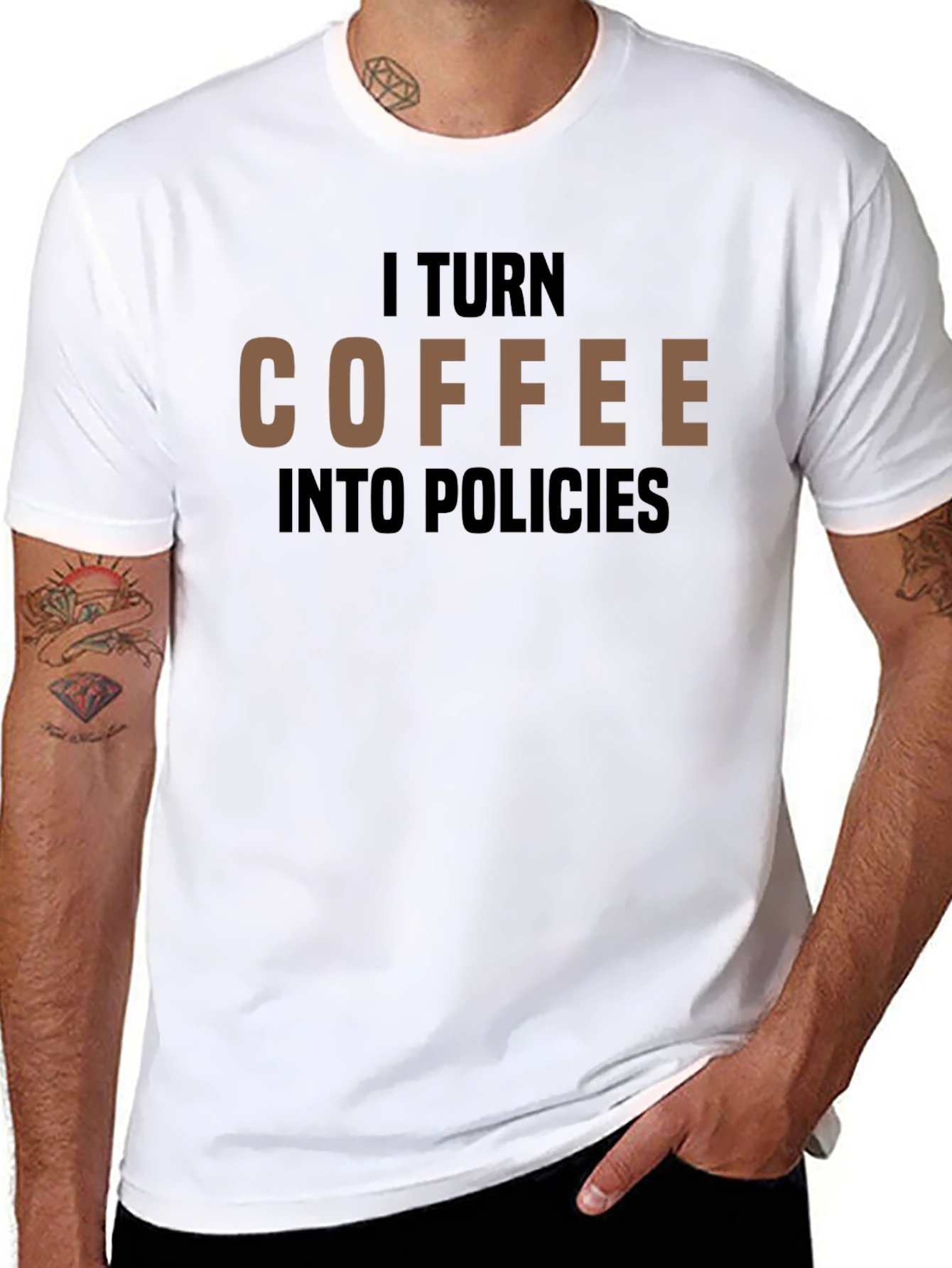 Coffee to Policies Graphic T-Shirt