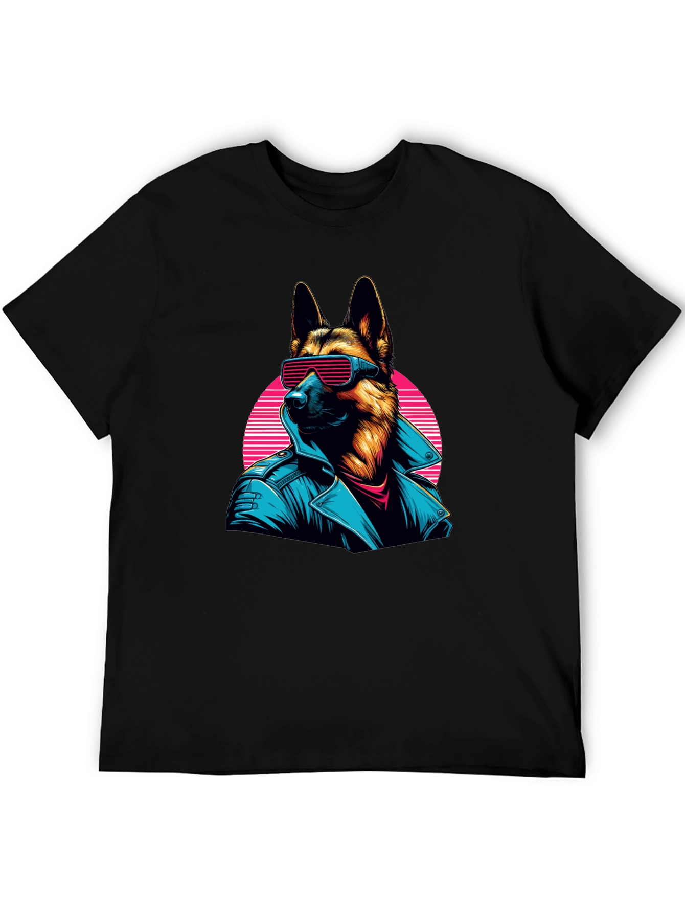 Retro German Shepherd Sunglasses T-Shirt – Cool Dog Lover Tee
